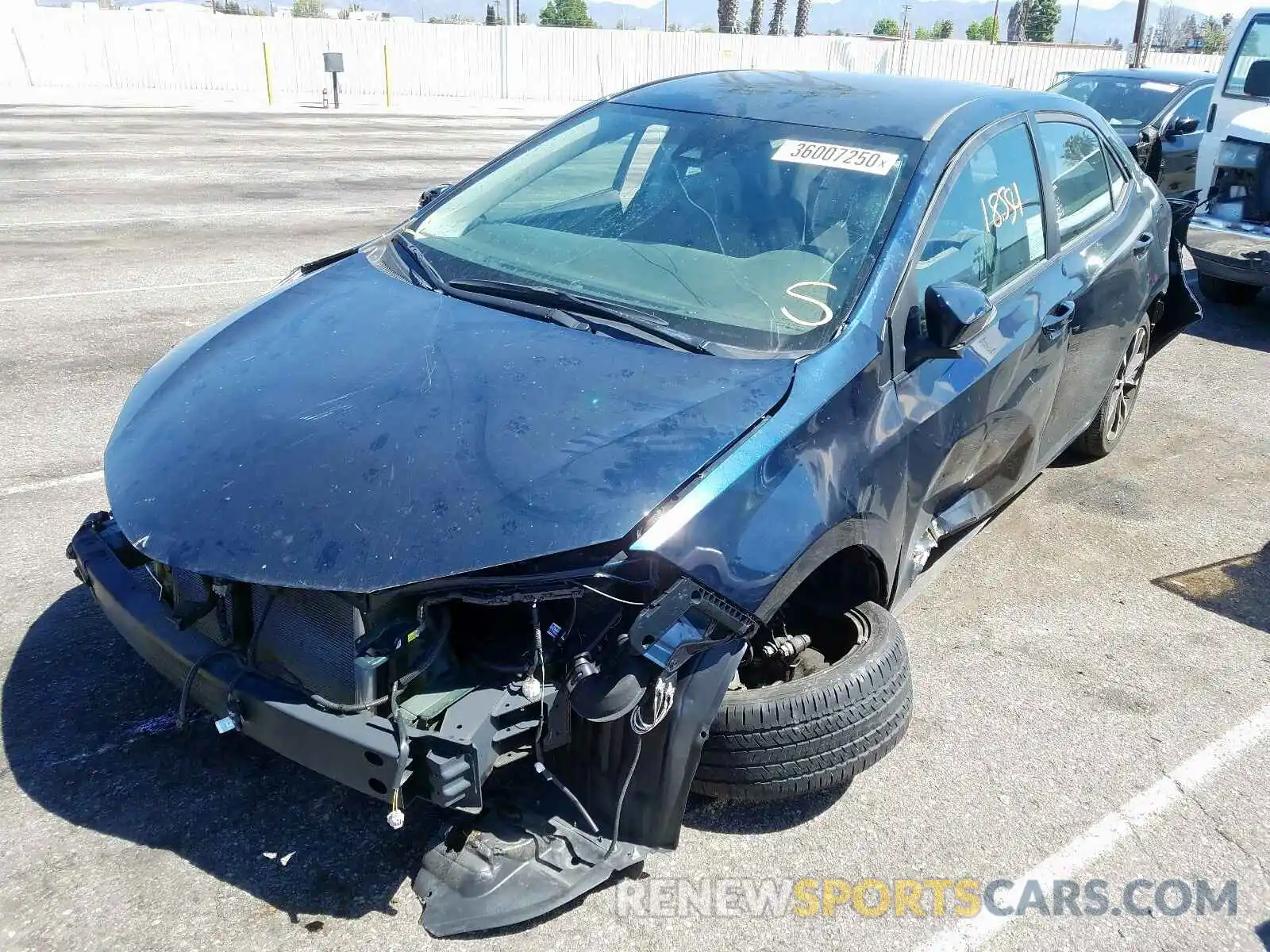 2 Photograph of a damaged car 5YFBURHE9KP892078 TOYOTA COROLLA 2019