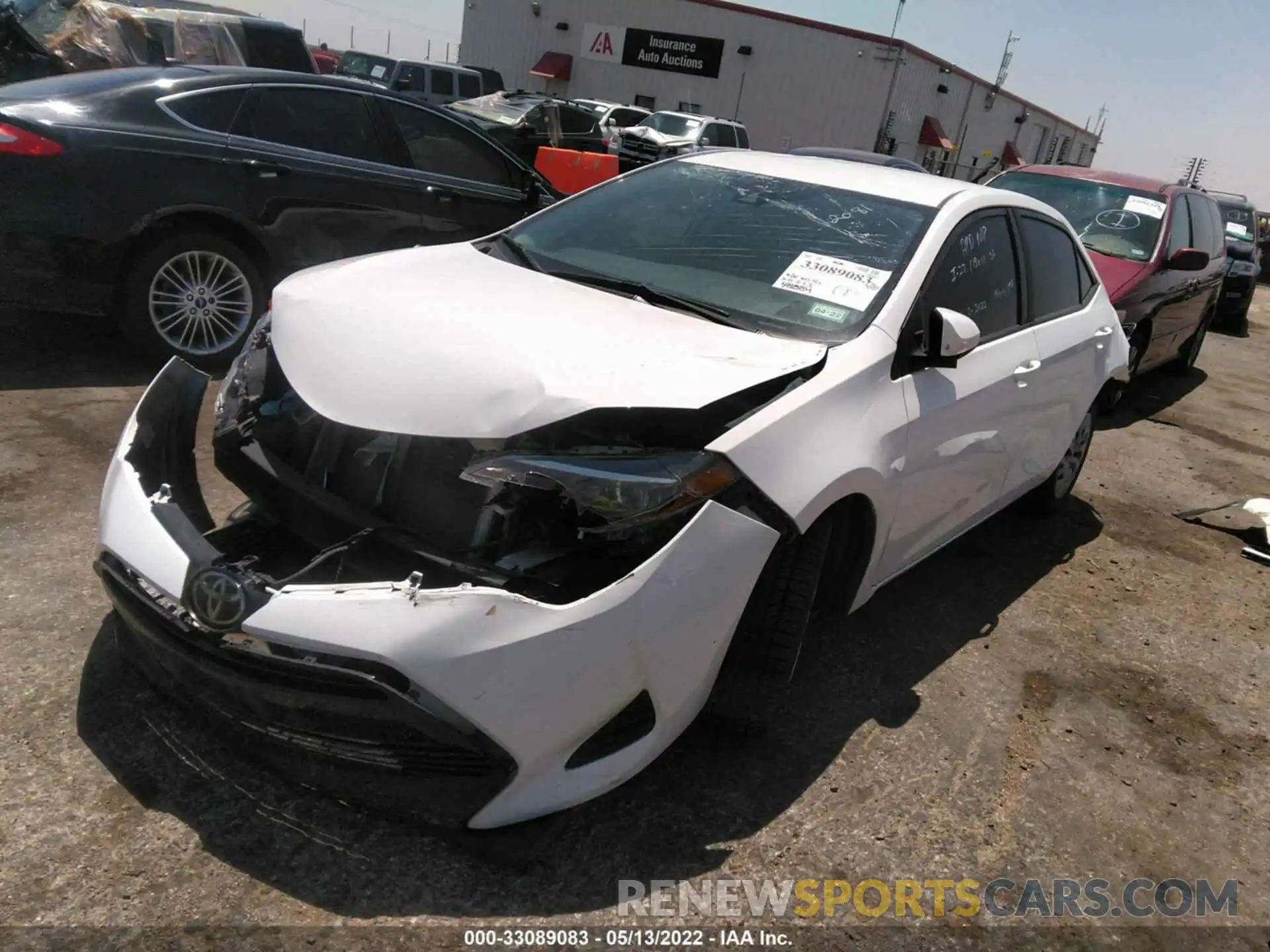 2 Photograph of a damaged car 5YFBURHE9KP892081 TOYOTA COROLLA 2019