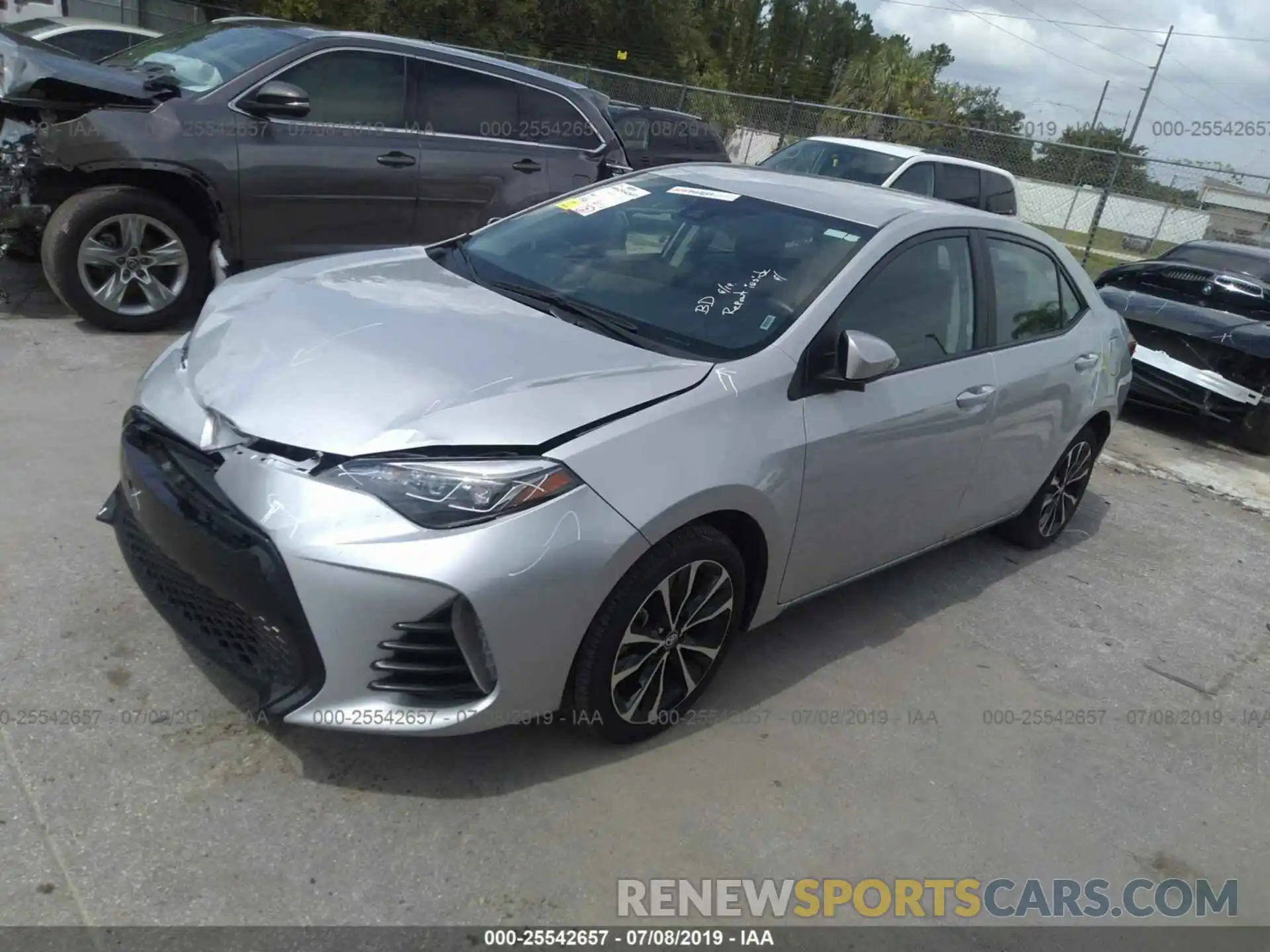 2 Photograph of a damaged car 5YFBURHE9KP892212 TOYOTA COROLLA 2019