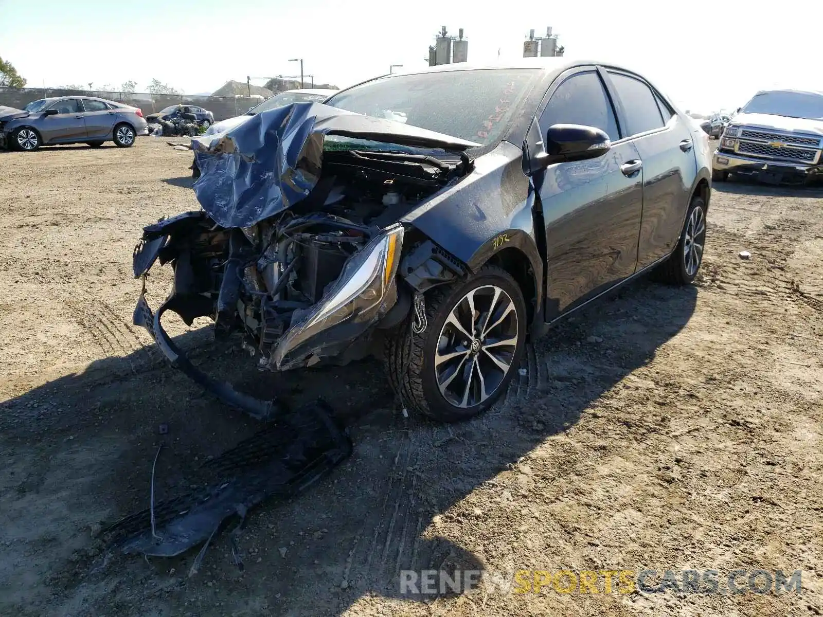 2 Photograph of a damaged car 5YFBURHE9KP892680 TOYOTA COROLLA 2019