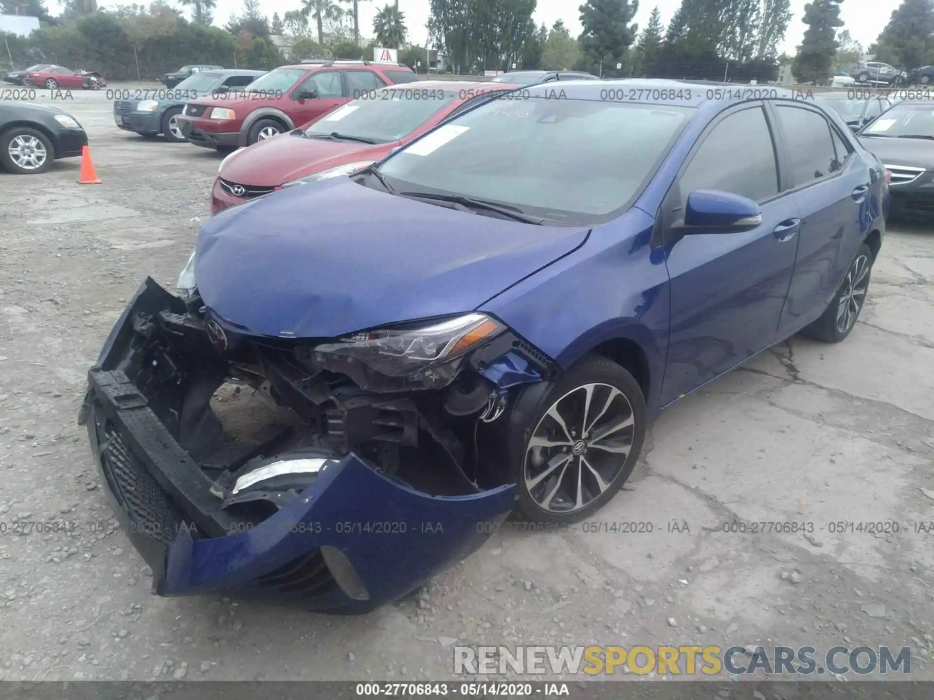 2 Photograph of a damaged car 5YFBURHE9KP892825 TOYOTA COROLLA 2019