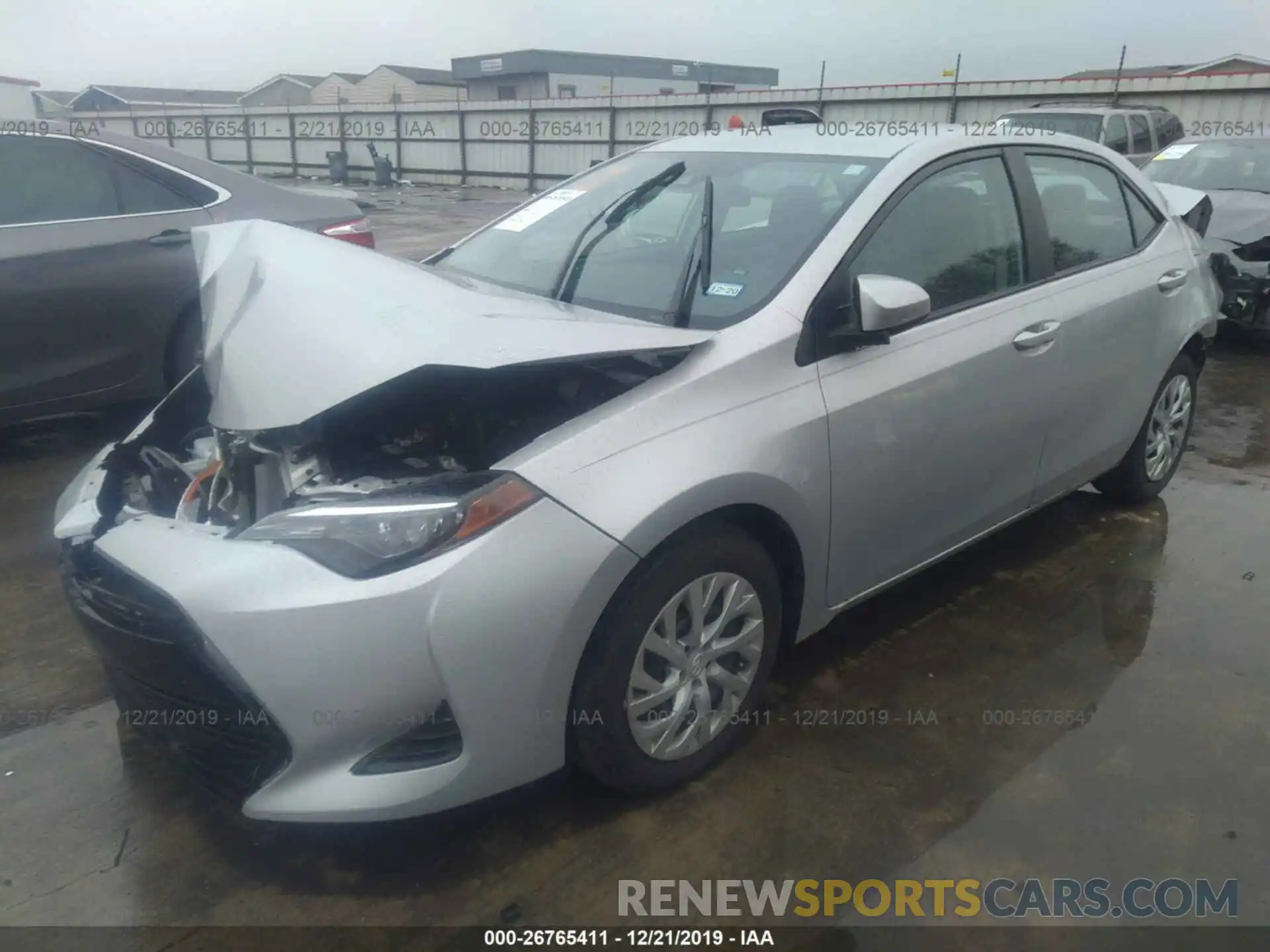 2 Photograph of a damaged car 5YFBURHE9KP893053 TOYOTA COROLLA 2019