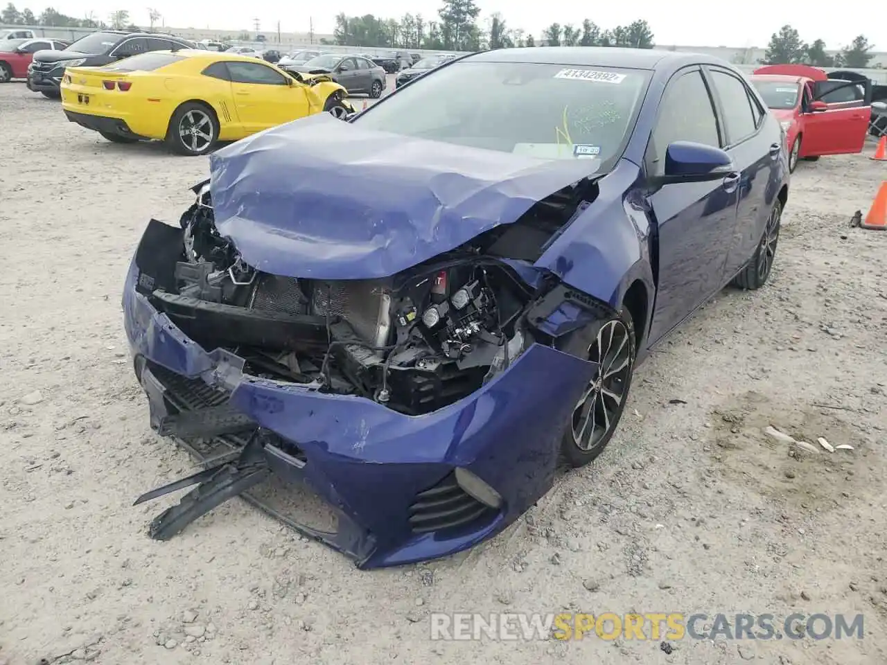 2 Photograph of a damaged car 5YFBURHE9KP893098 TOYOTA COROLLA 2019