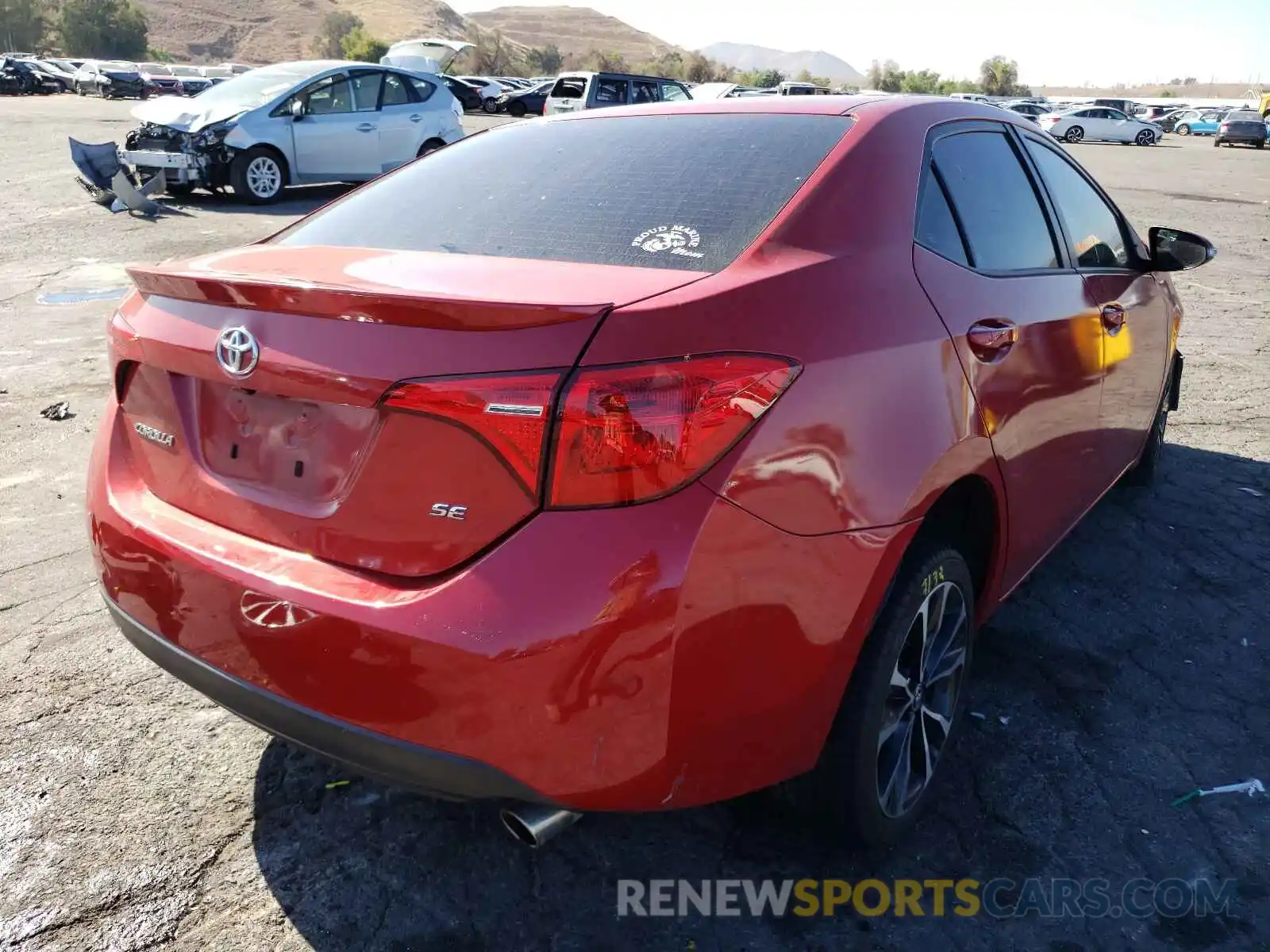 4 Photograph of a damaged car 5YFBURHE9KP893246 TOYOTA COROLLA 2019