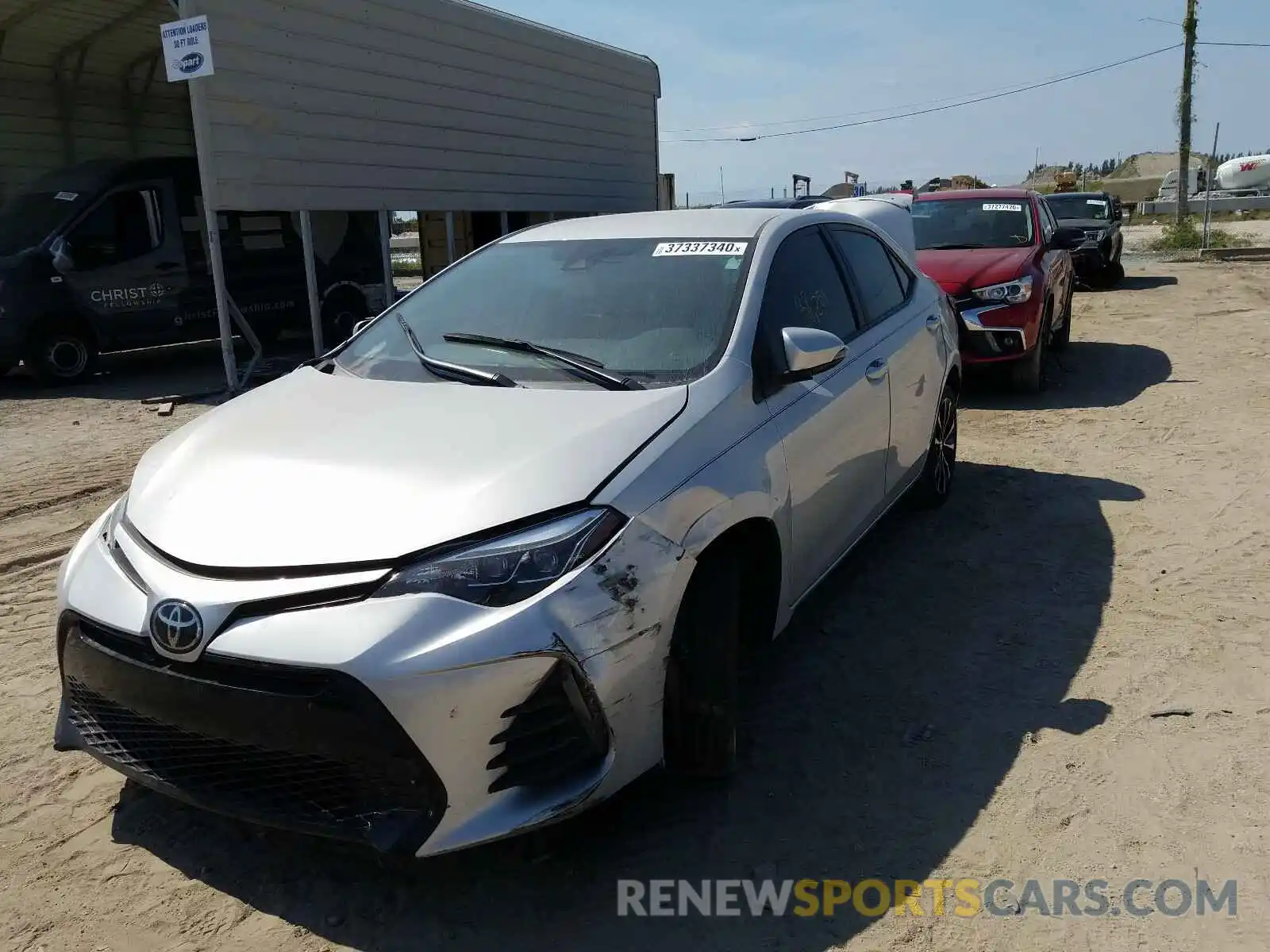 2 Photograph of a damaged car 5YFBURHE9KP894039 TOYOTA COROLLA 2019