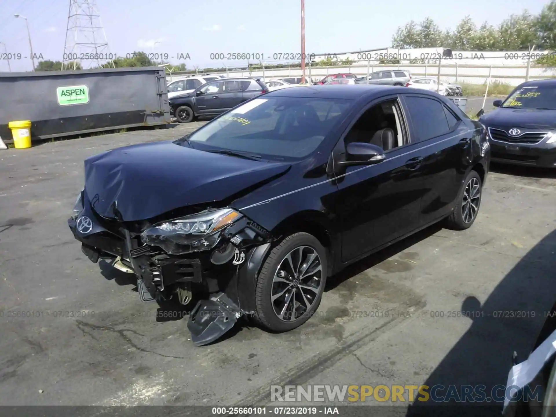 2 Photograph of a damaged car 5YFBURHE9KP894994 TOYOTA COROLLA 2019