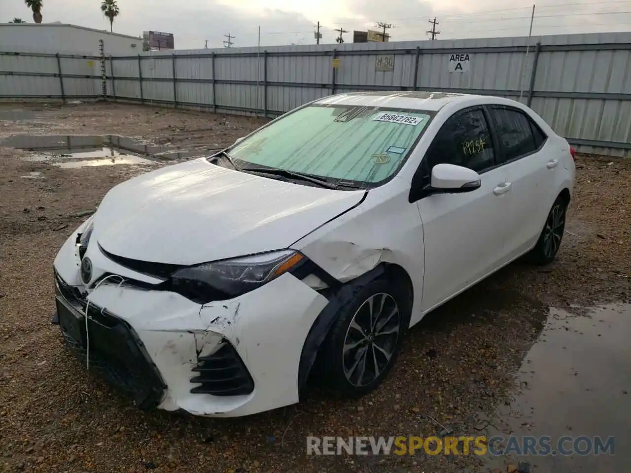 2 Photograph of a damaged car 5YFBURHE9KP895322 TOYOTA COROLLA 2019