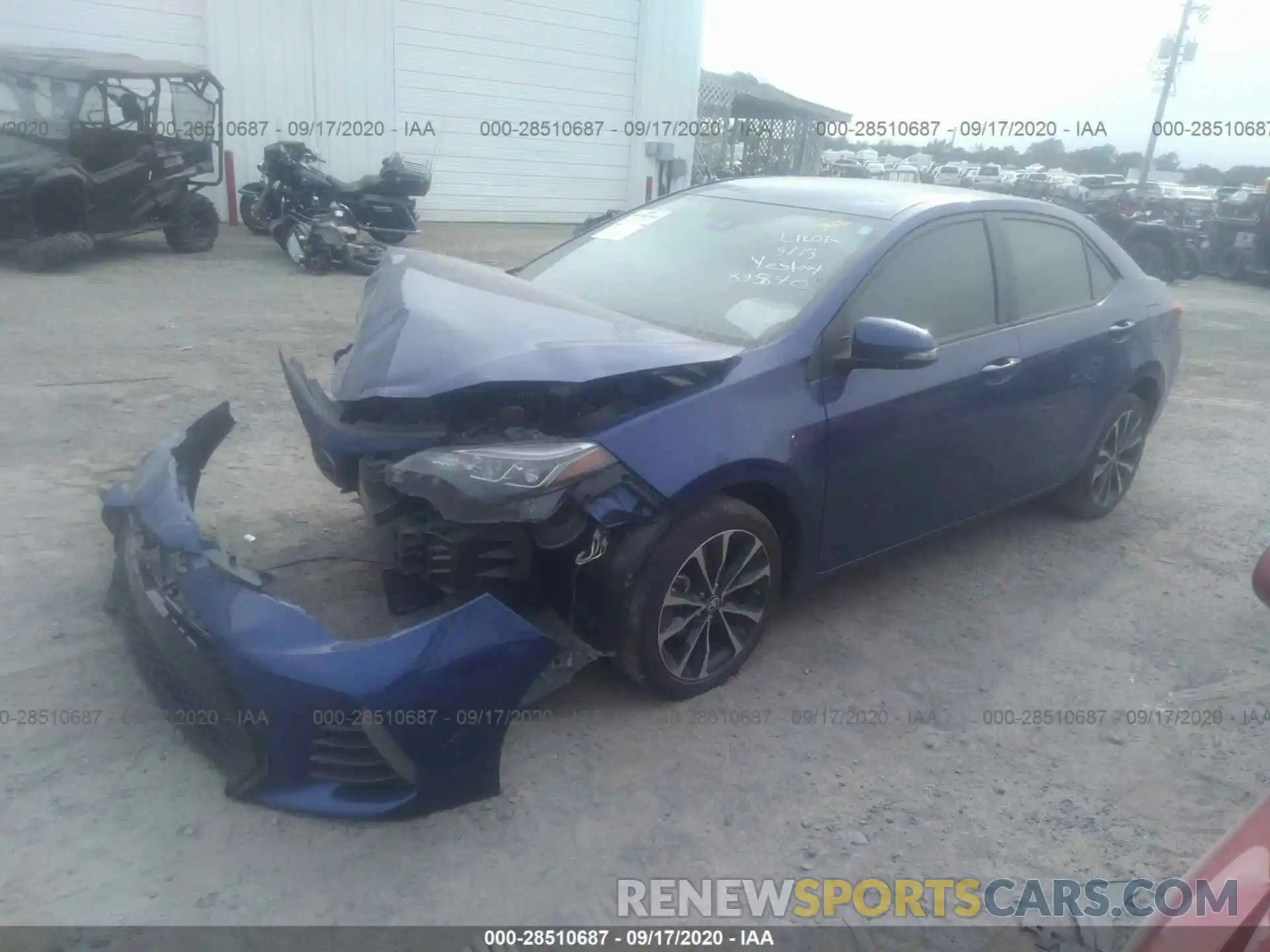 2 Photograph of a damaged car 5YFBURHE9KP895840 TOYOTA COROLLA 2019