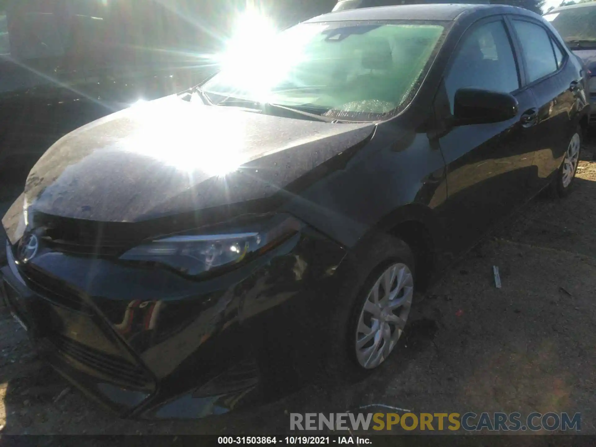 2 Photograph of a damaged car 5YFBURHE9KP896096 TOYOTA COROLLA 2019