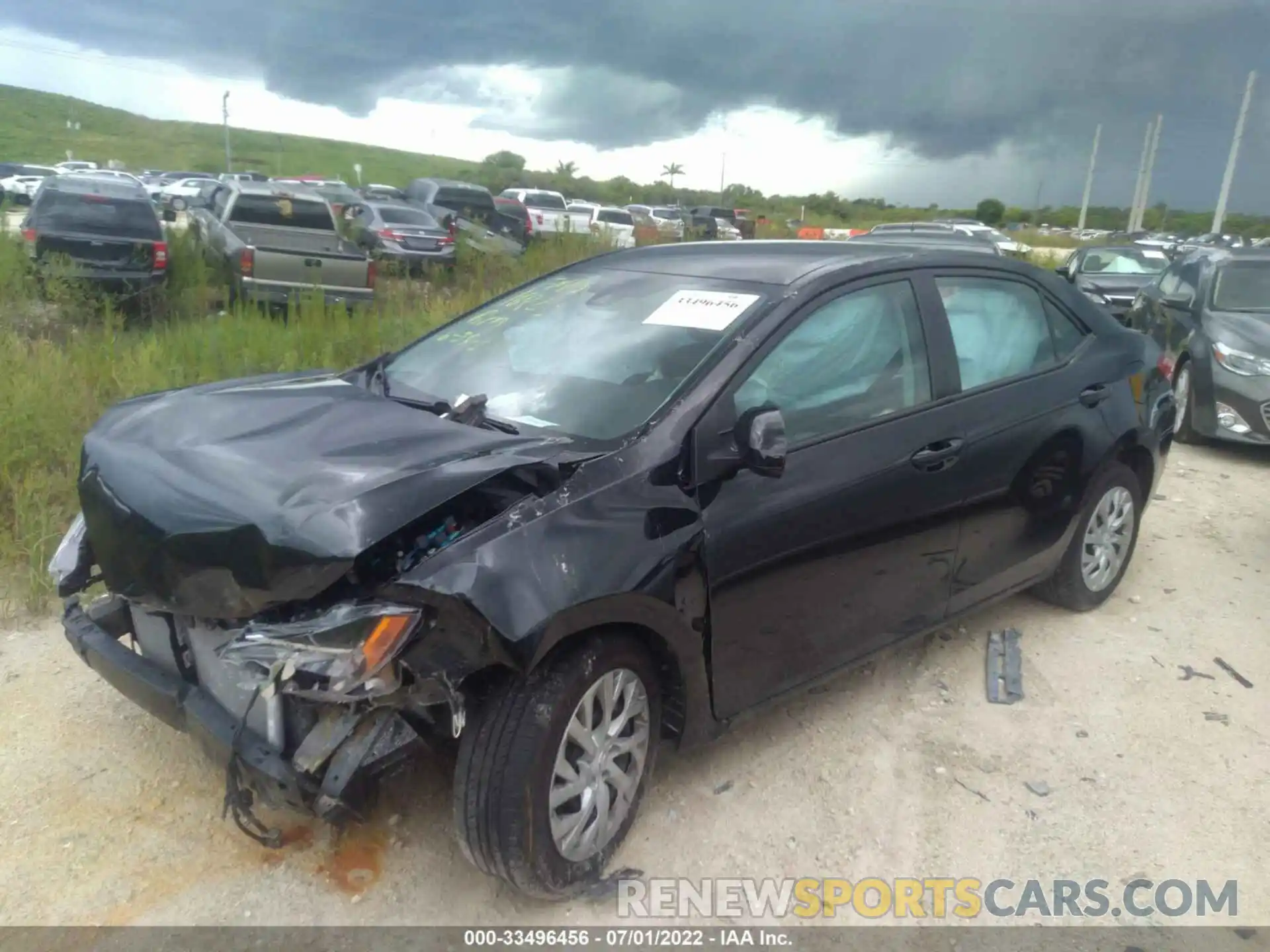 2 Photograph of a damaged car 5YFBURHE9KP897877 TOYOTA COROLLA 2019