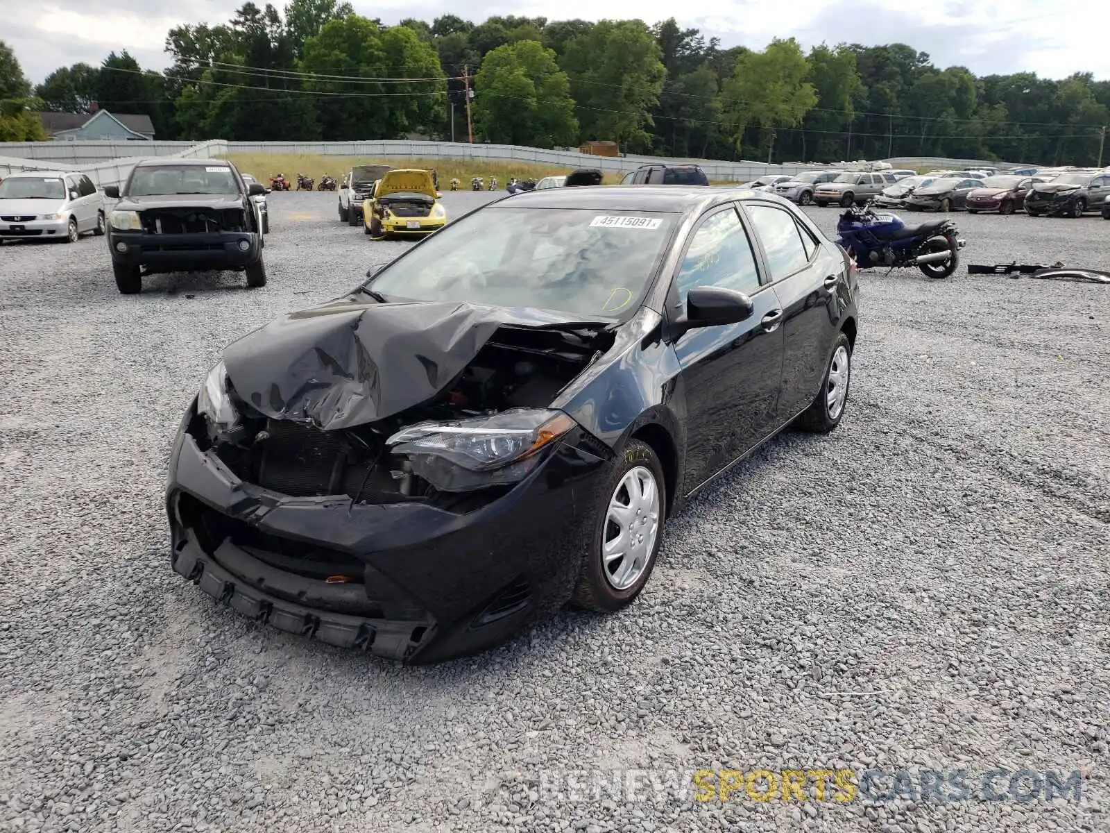 2 Photograph of a damaged car 5YFBURHE9KP898107 TOYOTA COROLLA 2019