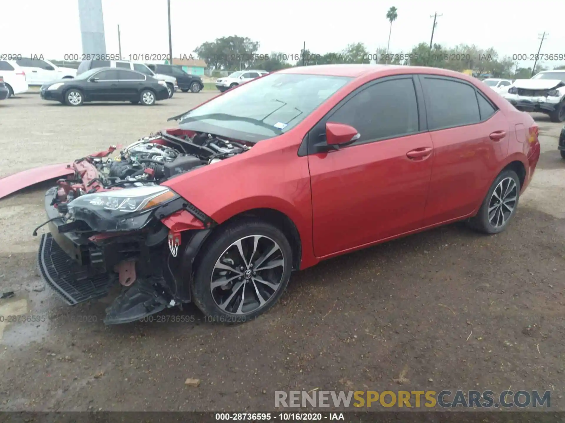 2 Photograph of a damaged car 5YFBURHE9KP898639 TOYOTA COROLLA 2019