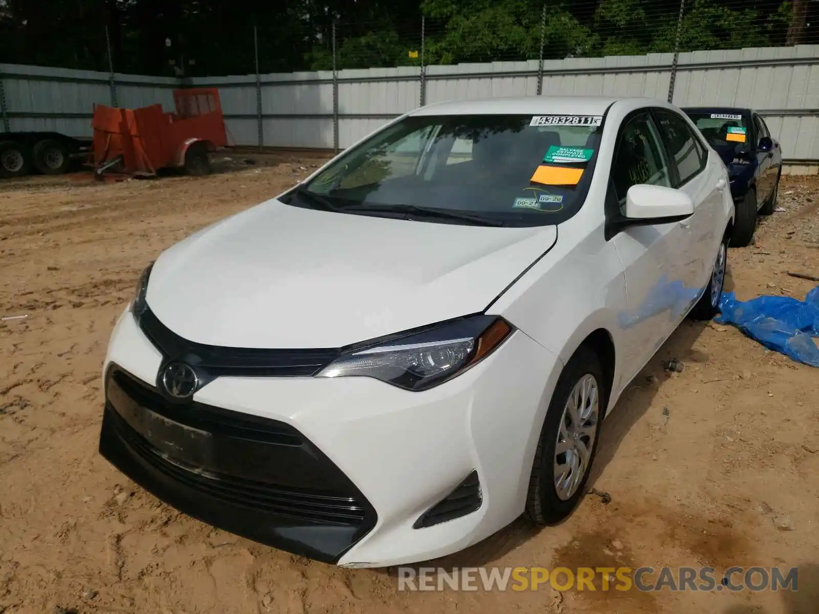 2 Photograph of a damaged car 5YFBURHE9KP898690 TOYOTA COROLLA 2019