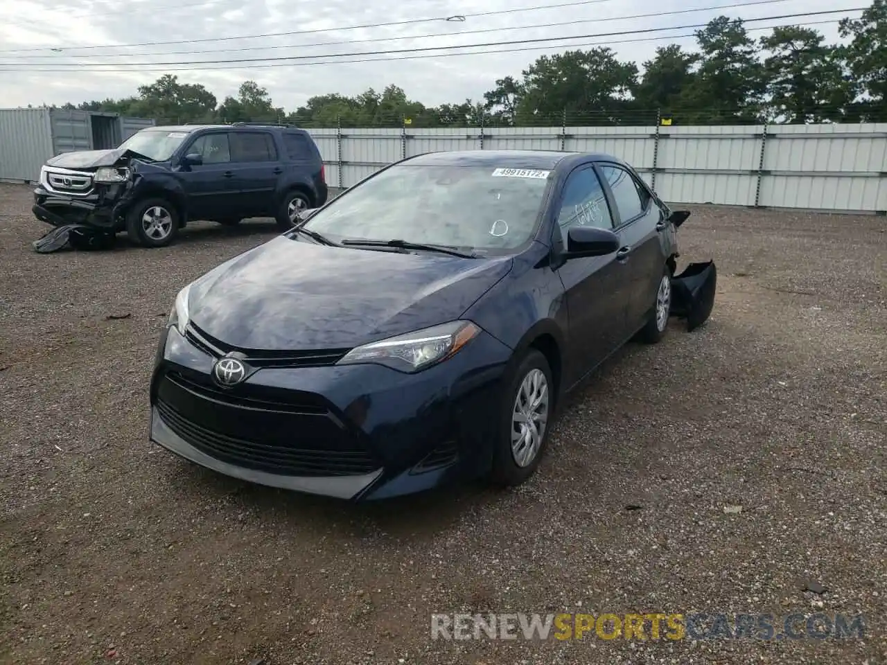 2 Photograph of a damaged car 5YFBURHE9KP898818 TOYOTA COROLLA 2019