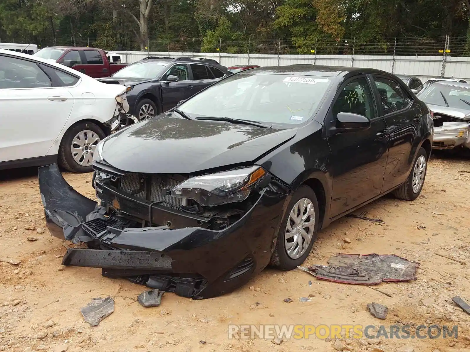 2 Photograph of a damaged car 5YFBURHE9KP899077 TOYOTA COROLLA 2019