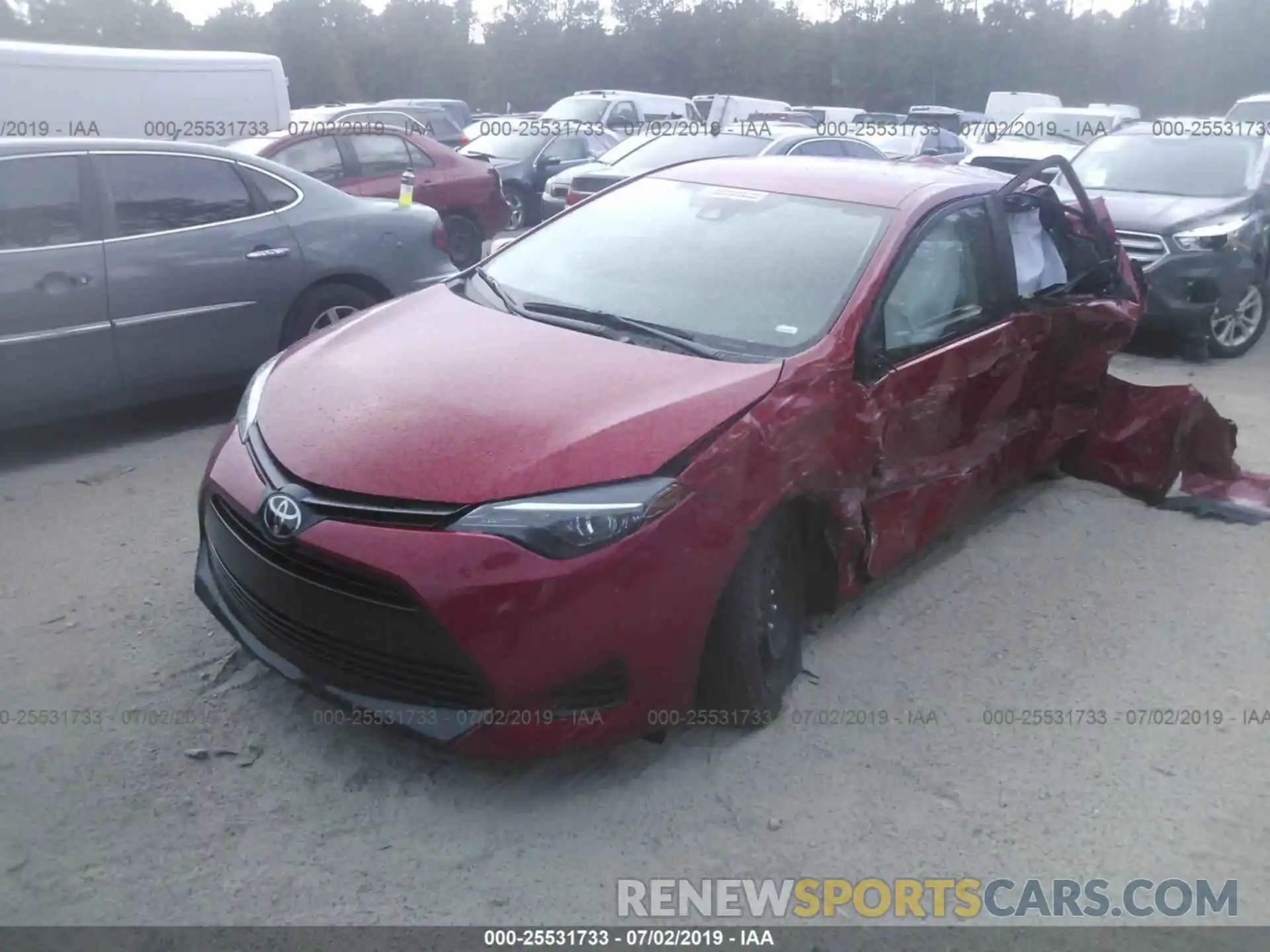 2 Photograph of a damaged car 5YFBURHE9KP899306 TOYOTA COROLLA 2019