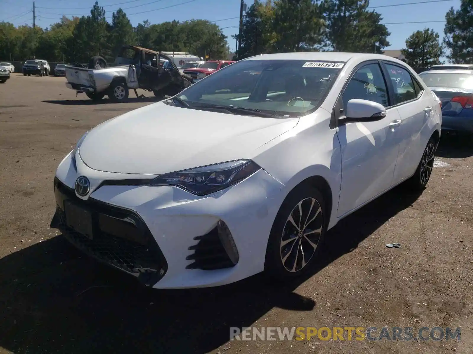 2 Photograph of a damaged car 5YFBURHE9KP899340 TOYOTA COROLLA 2019