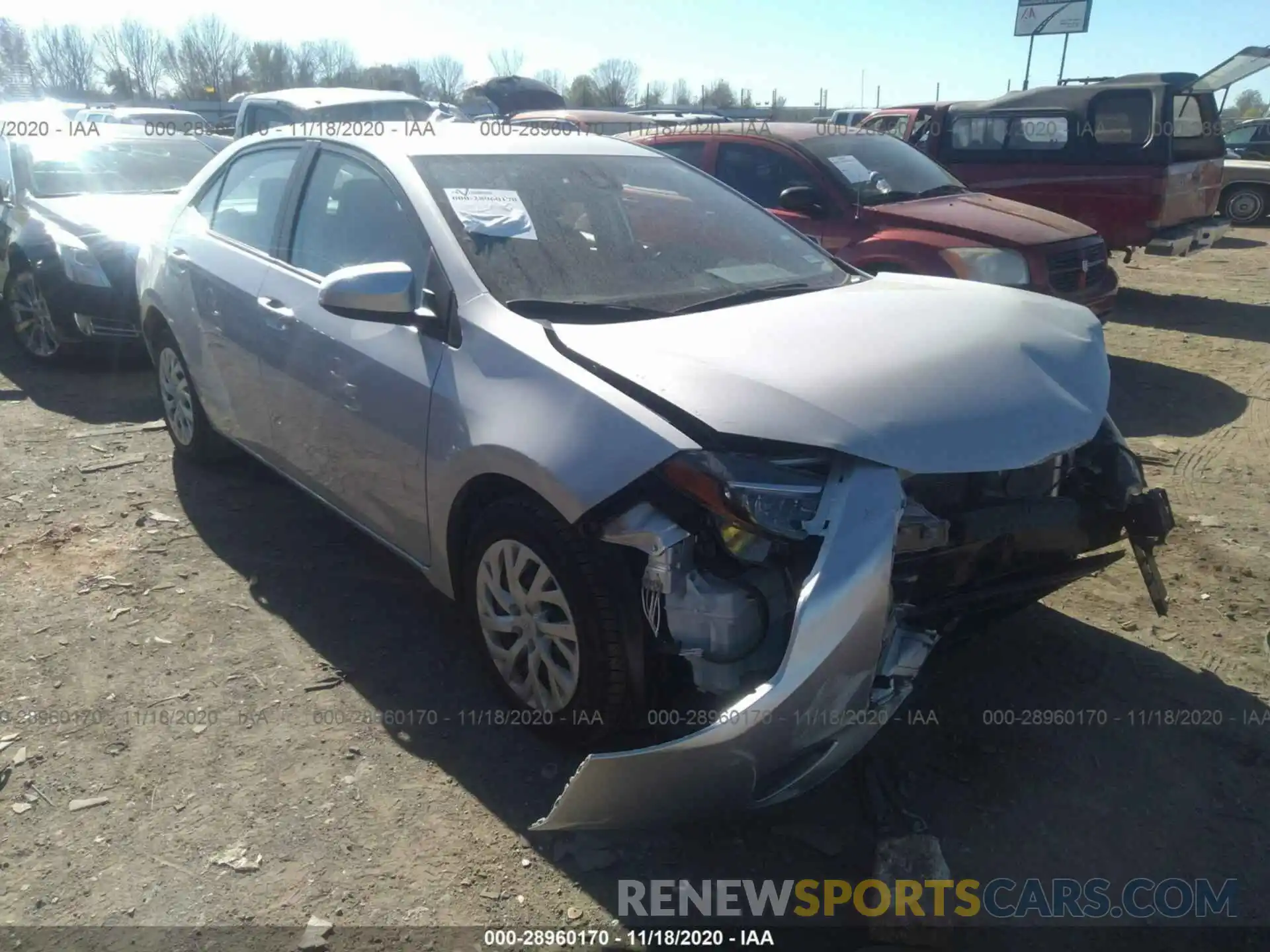 1 Photograph of a damaged car 5YFBURHE9KP899435 TOYOTA COROLLA 2019