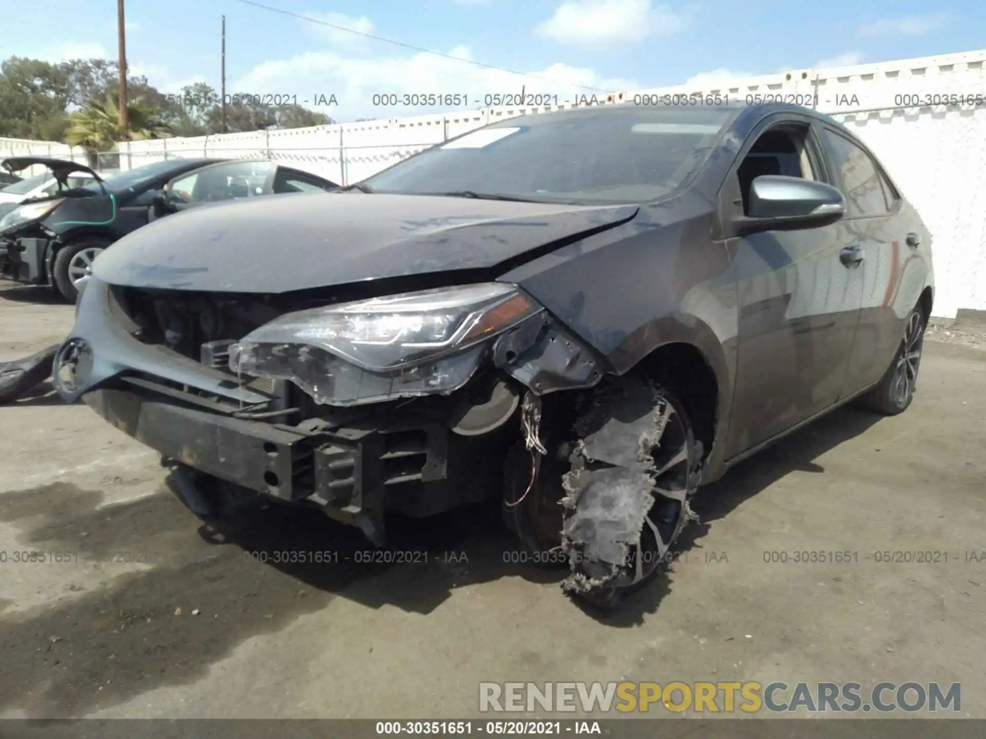 2 Photograph of a damaged car 5YFBURHE9KP899855 TOYOTA COROLLA 2019