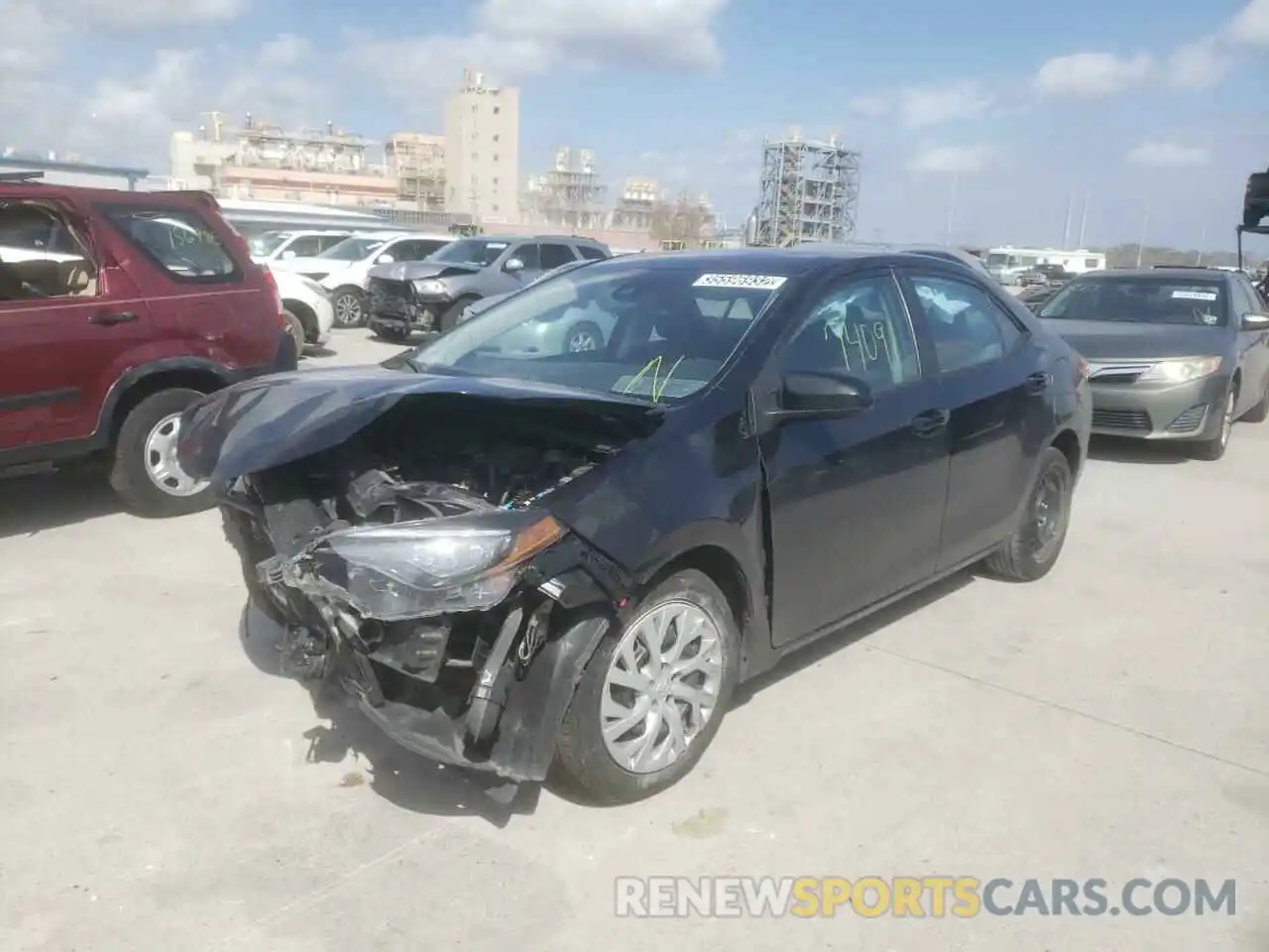 2 Photograph of a damaged car 5YFBURHE9KP899872 TOYOTA COROLLA 2019