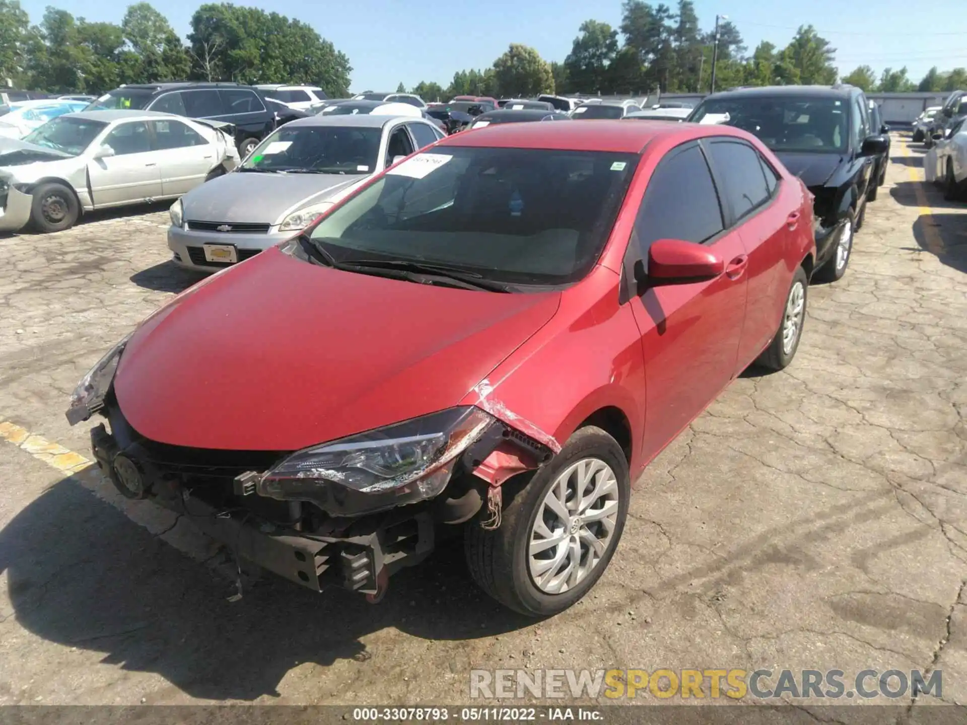 2 Photograph of a damaged car 5YFBURHE9KP900387 TOYOTA COROLLA 2019