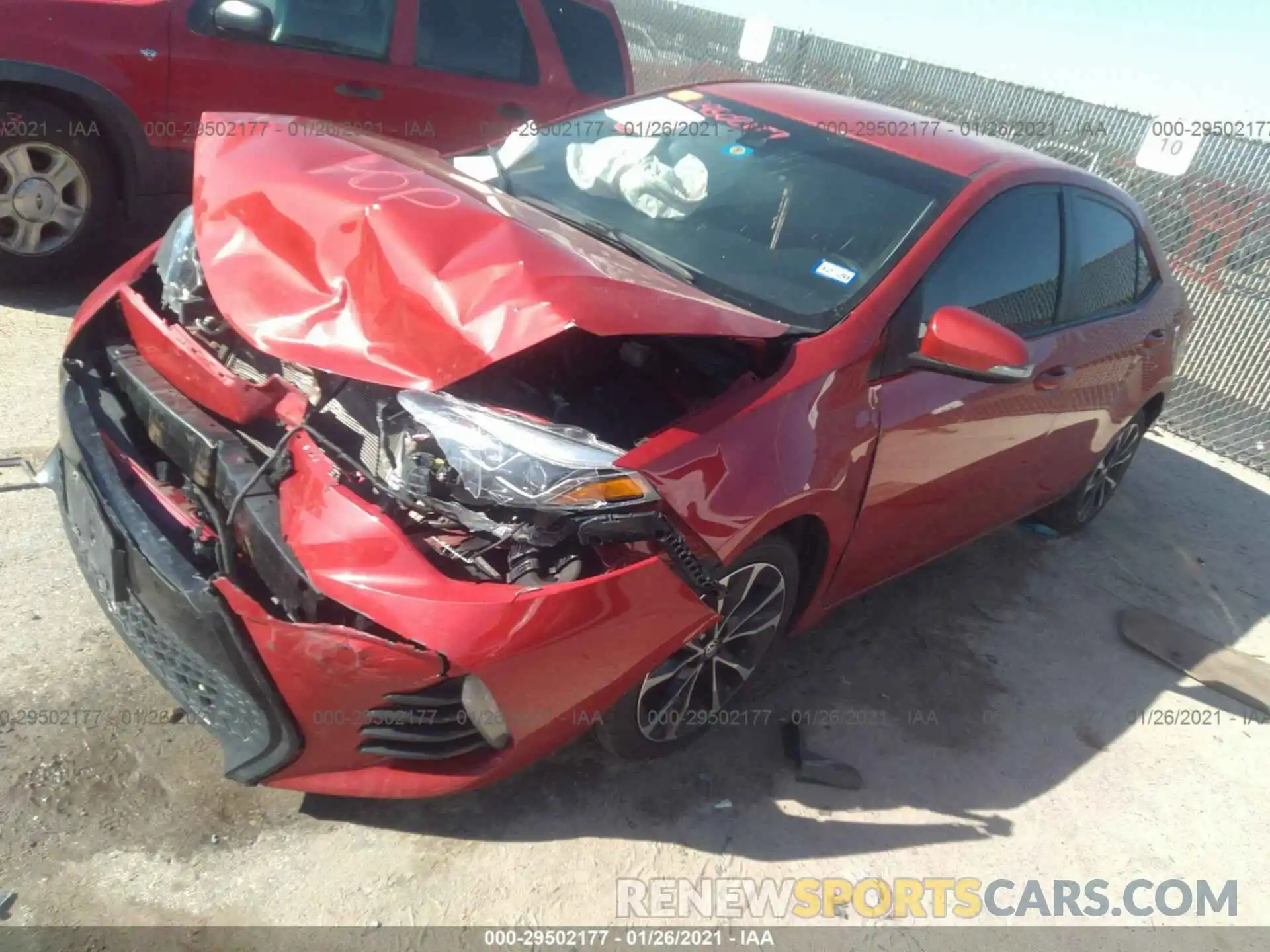 2 Photograph of a damaged car 5YFBURHE9KP900633 TOYOTA COROLLA 2019