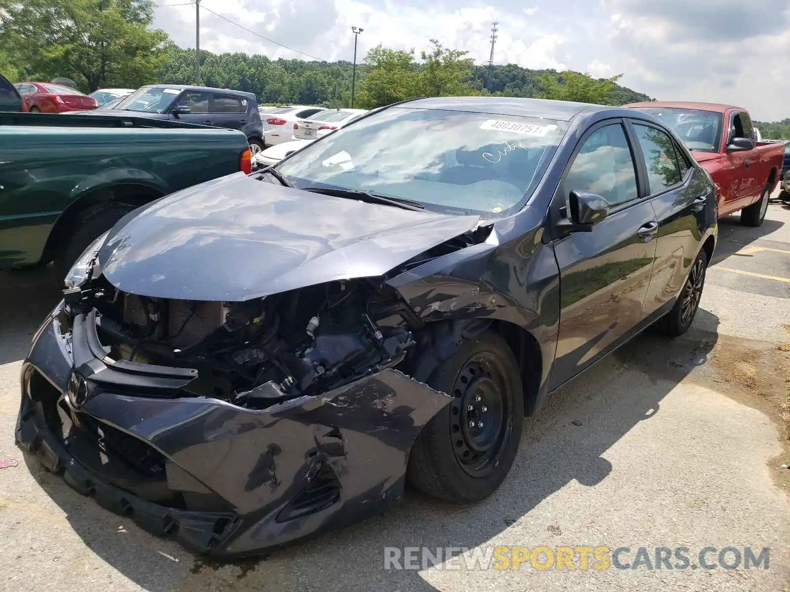 2 Photograph of a damaged car 5YFBURHE9KP902124 TOYOTA COROLLA 2019