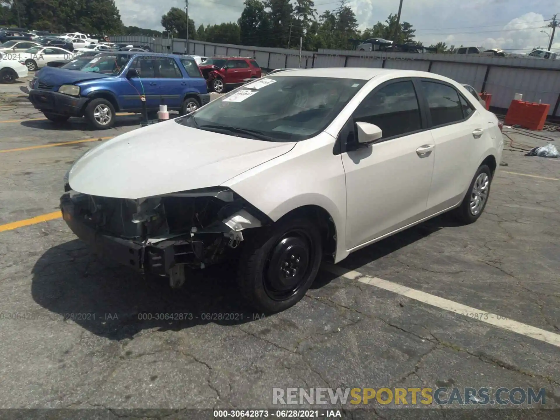 2 Photograph of a damaged car 5YFBURHE9KP902785 TOYOTA COROLLA 2019