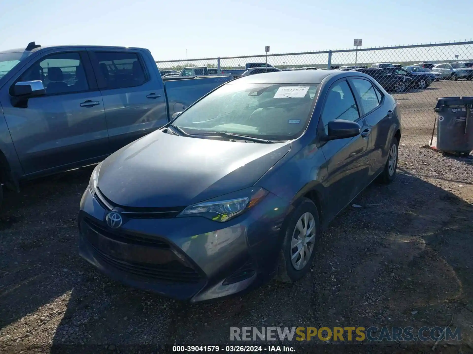 2 Photograph of a damaged car 5YFBURHE9KP903161 TOYOTA COROLLA 2019