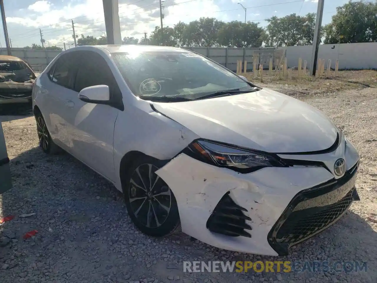 1 Photograph of a damaged car 5YFBURHE9KP904312 TOYOTA COROLLA 2019