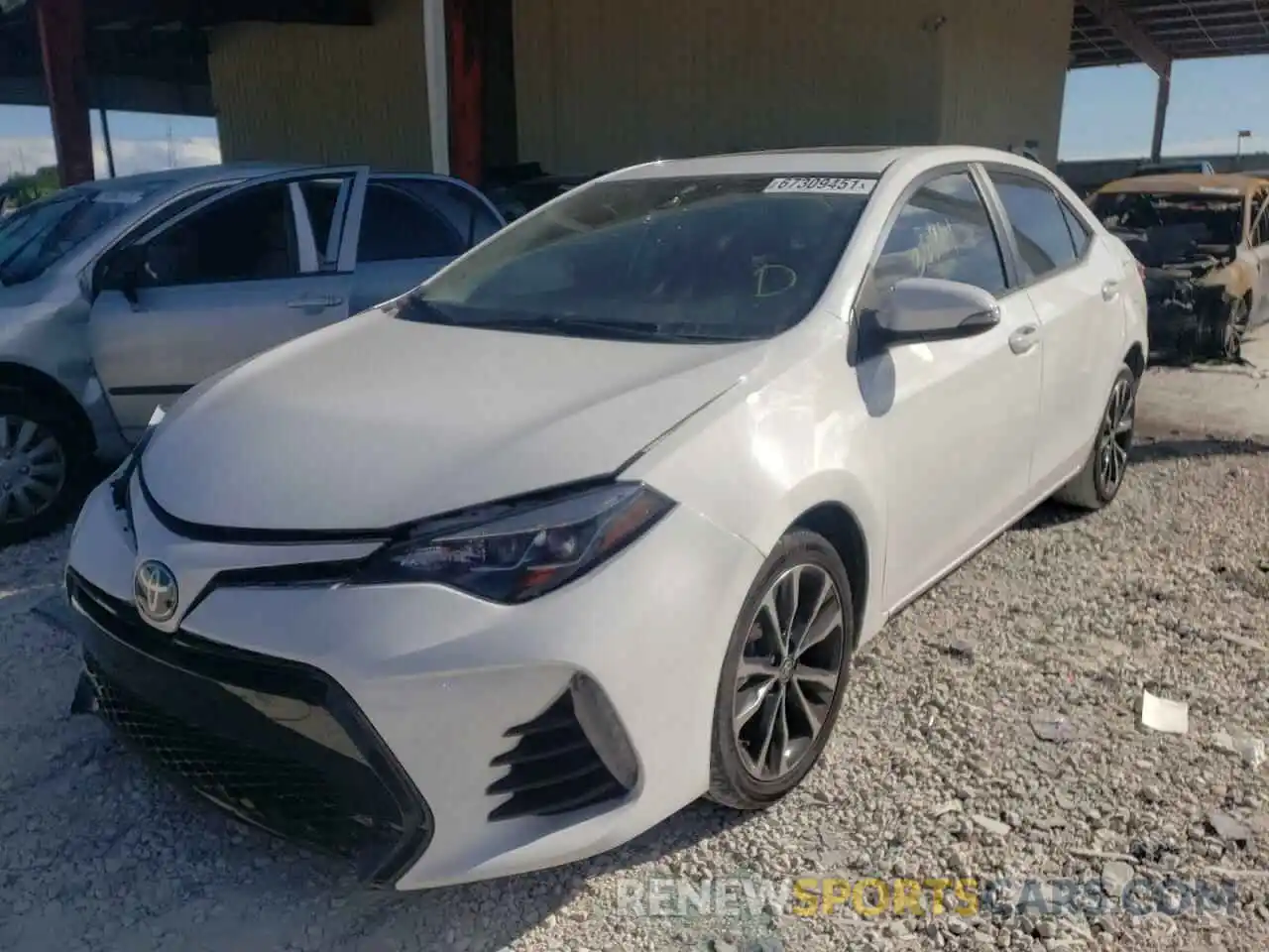 2 Photograph of a damaged car 5YFBURHE9KP904312 TOYOTA COROLLA 2019