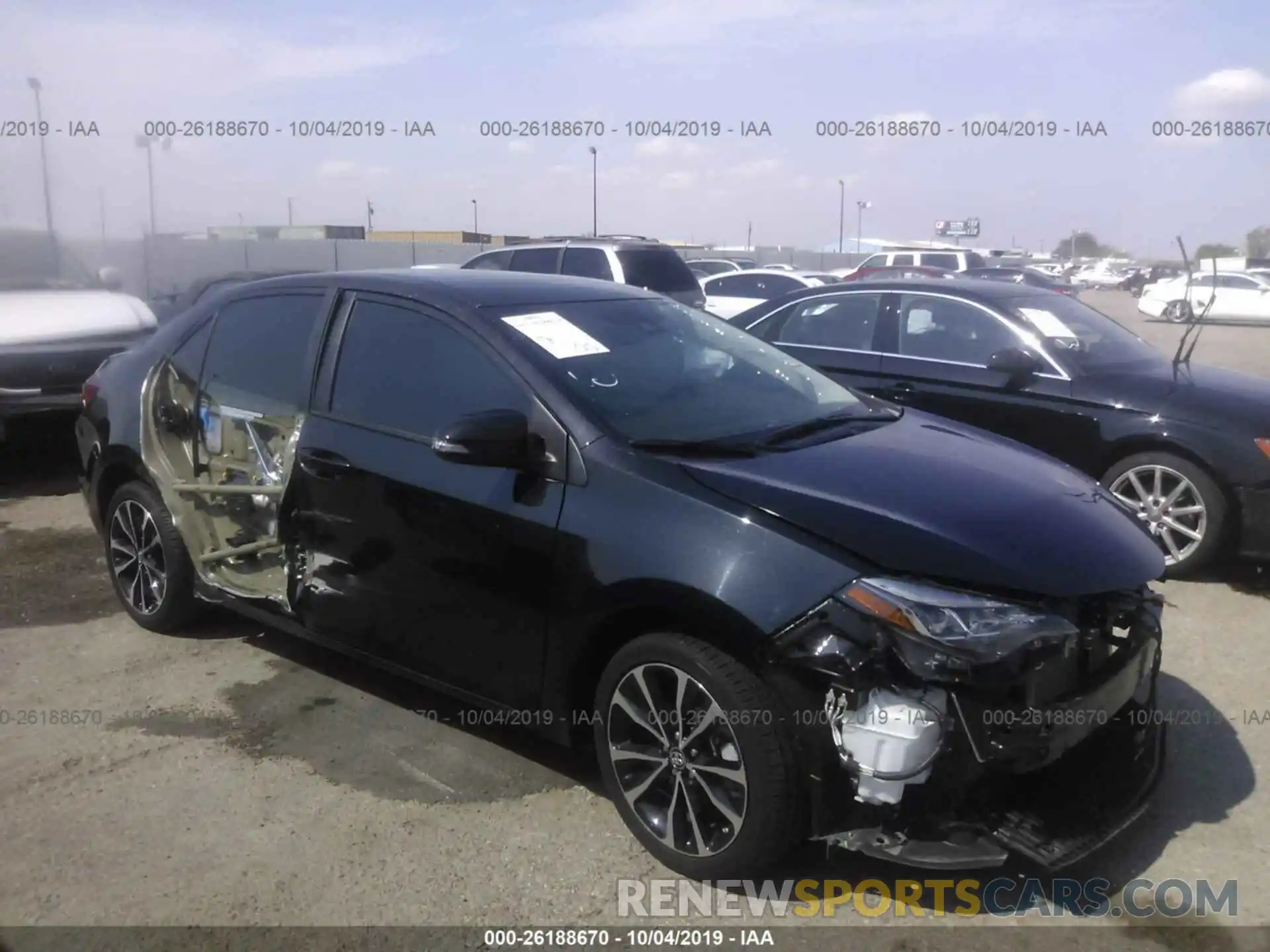 1 Photograph of a damaged car 5YFBURHE9KP905184 TOYOTA COROLLA 2019