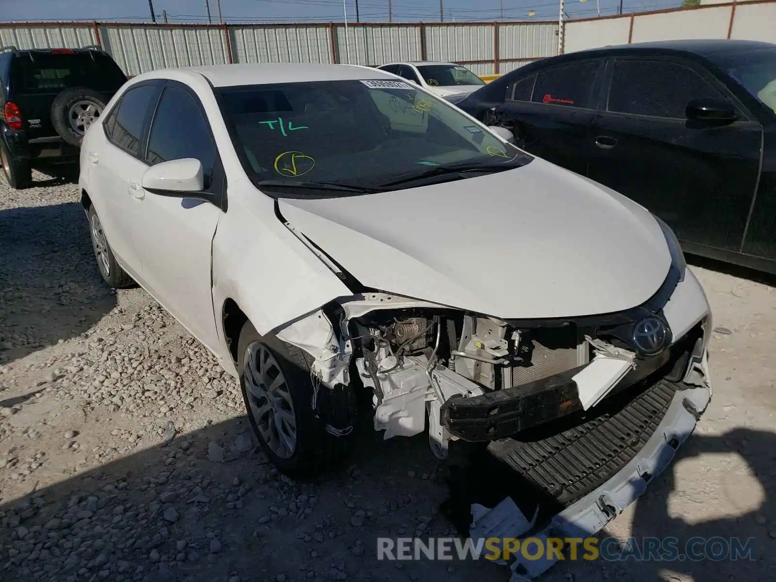 1 Photograph of a damaged car 5YFBURHE9KP905203 TOYOTA COROLLA 2019