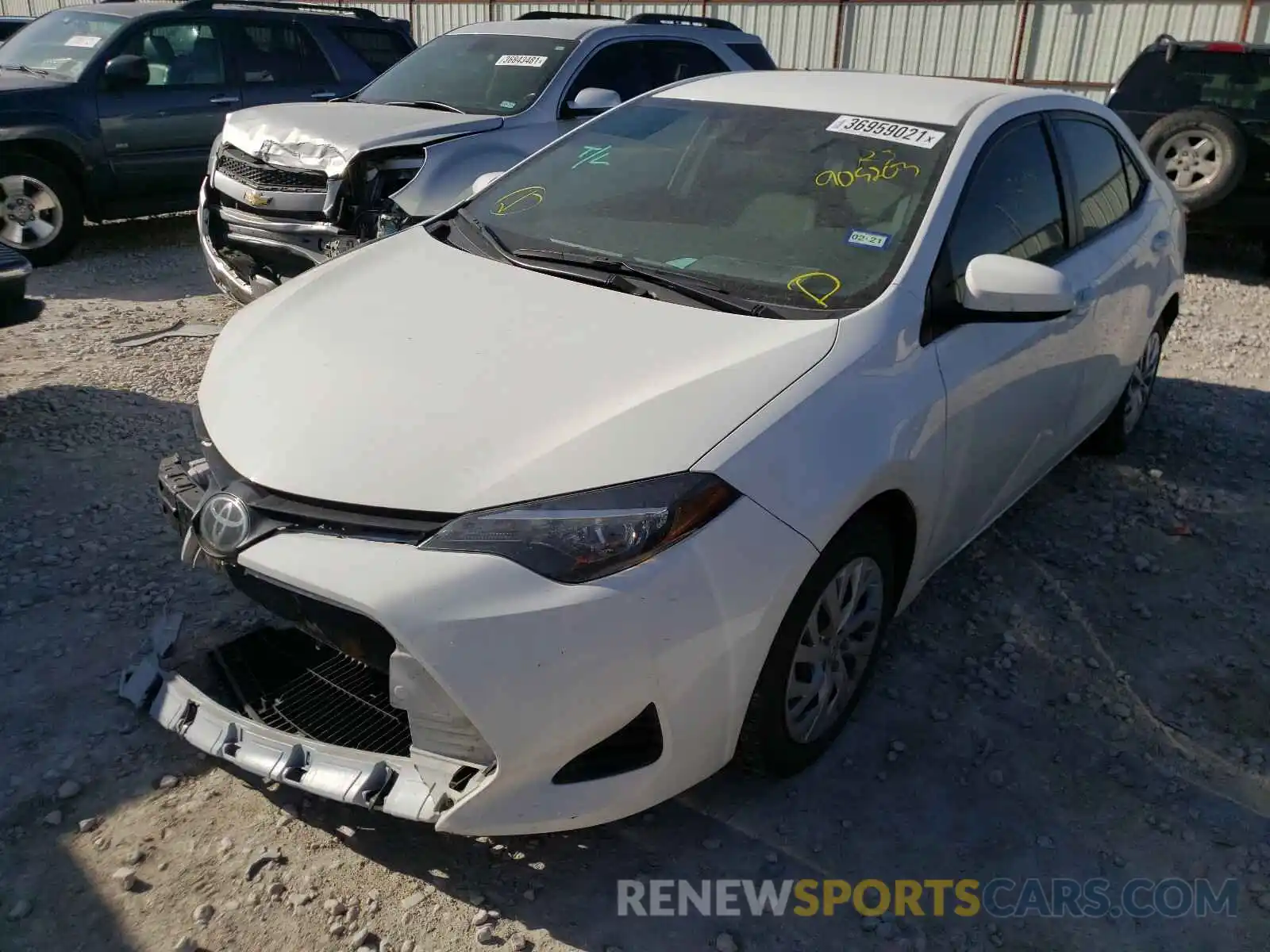 2 Photograph of a damaged car 5YFBURHE9KP905203 TOYOTA COROLLA 2019