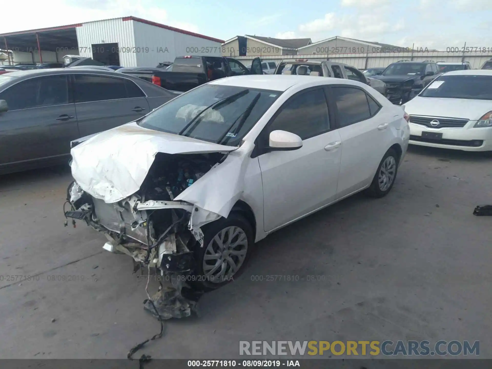 2 Photograph of a damaged car 5YFBURHE9KP906304 TOYOTA COROLLA 2019