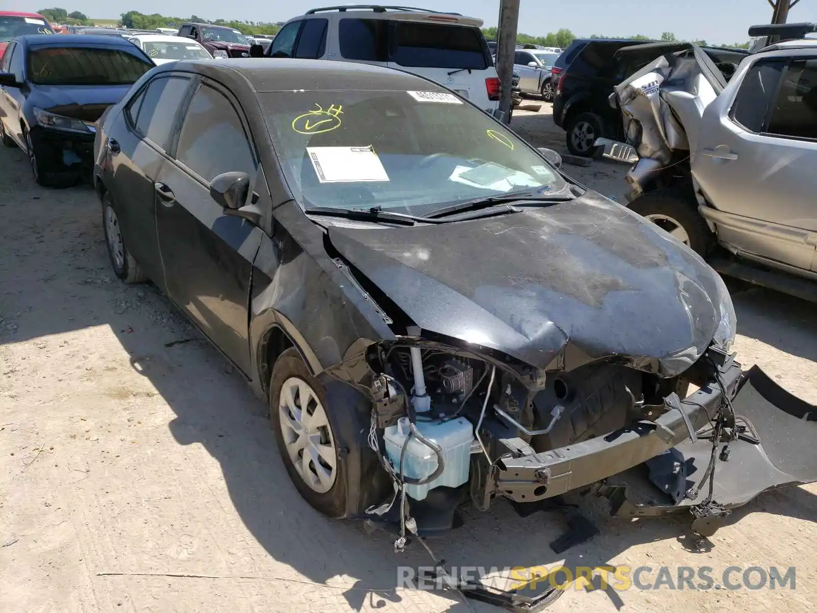 1 Photograph of a damaged car 5YFBURHE9KP906433 TOYOTA COROLLA 2019