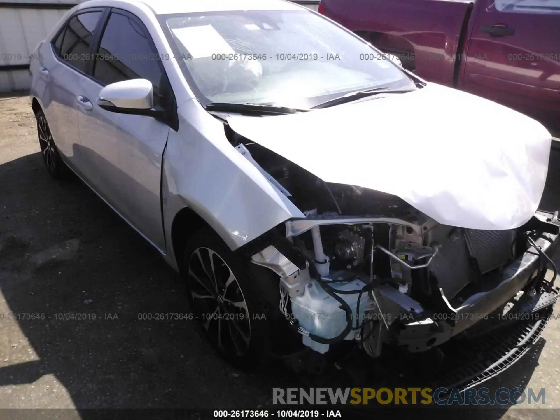 1 Photograph of a damaged car 5YFBURHE9KP906805 TOYOTA COROLLA 2019