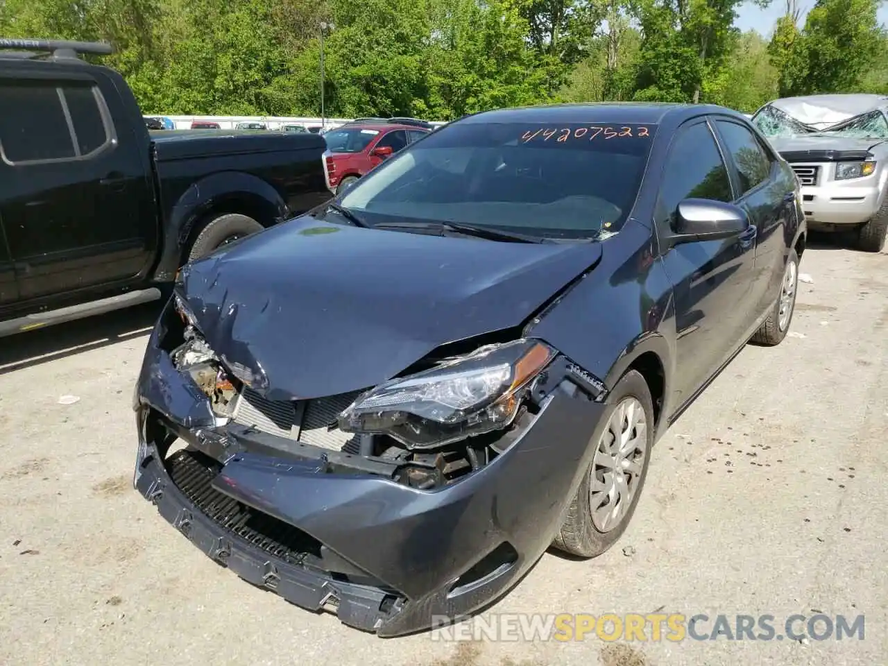 2 Photograph of a damaged car 5YFBURHE9KP906853 TOYOTA COROLLA 2019