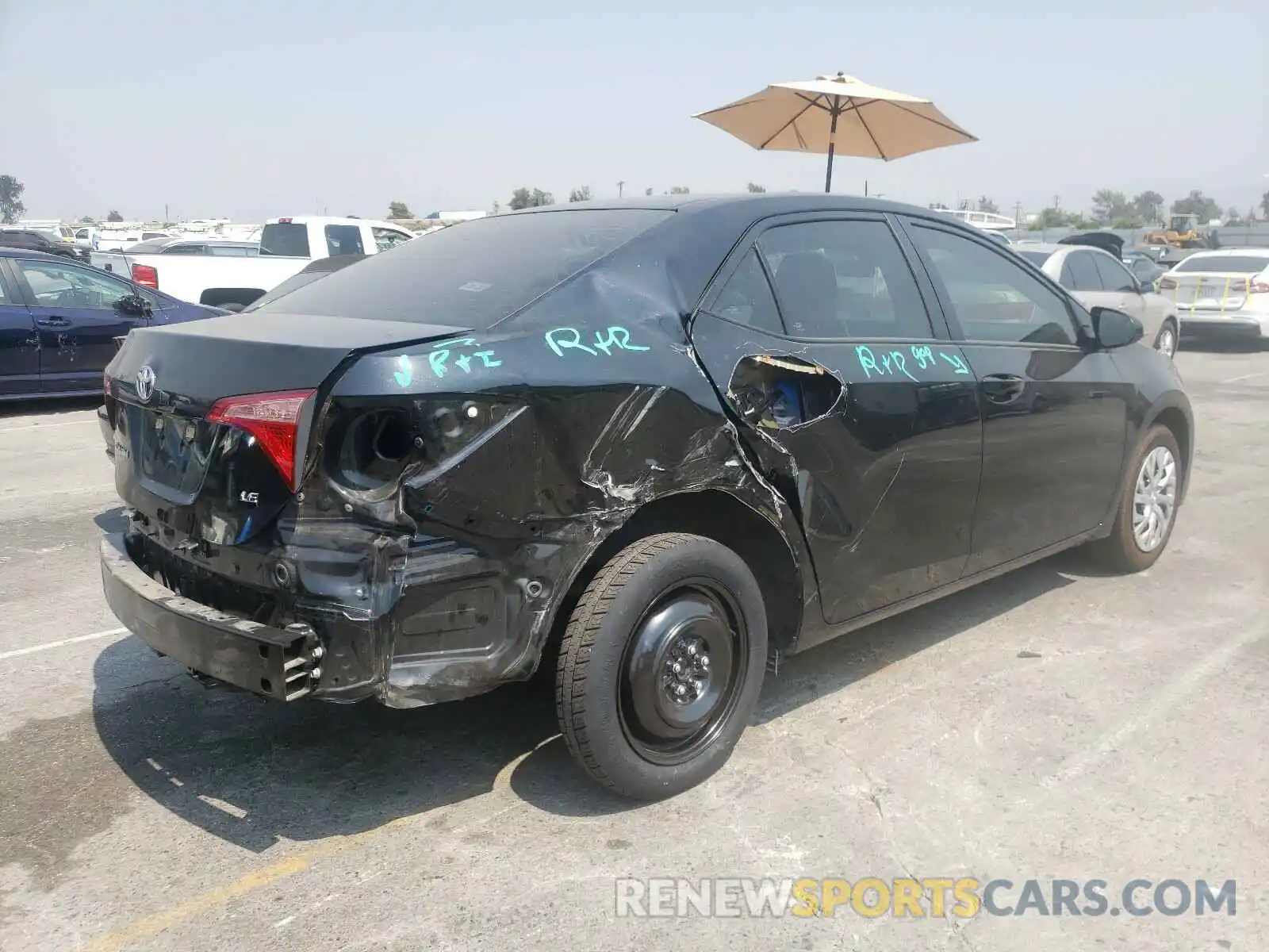 4 Photograph of a damaged car 5YFBURHE9KP907159 TOYOTA COROLLA 2019