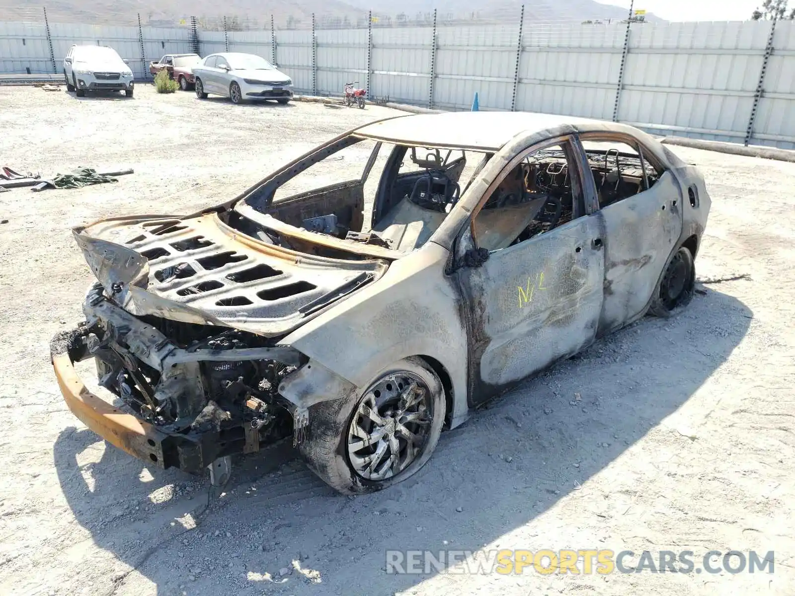 2 Photograph of a damaged car 5YFBURHE9KP907212 TOYOTA COROLLA 2019