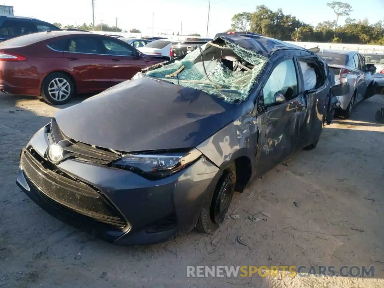 2 Photograph of a damaged car 5YFBURHE9KP907386 TOYOTA COROLLA 2019