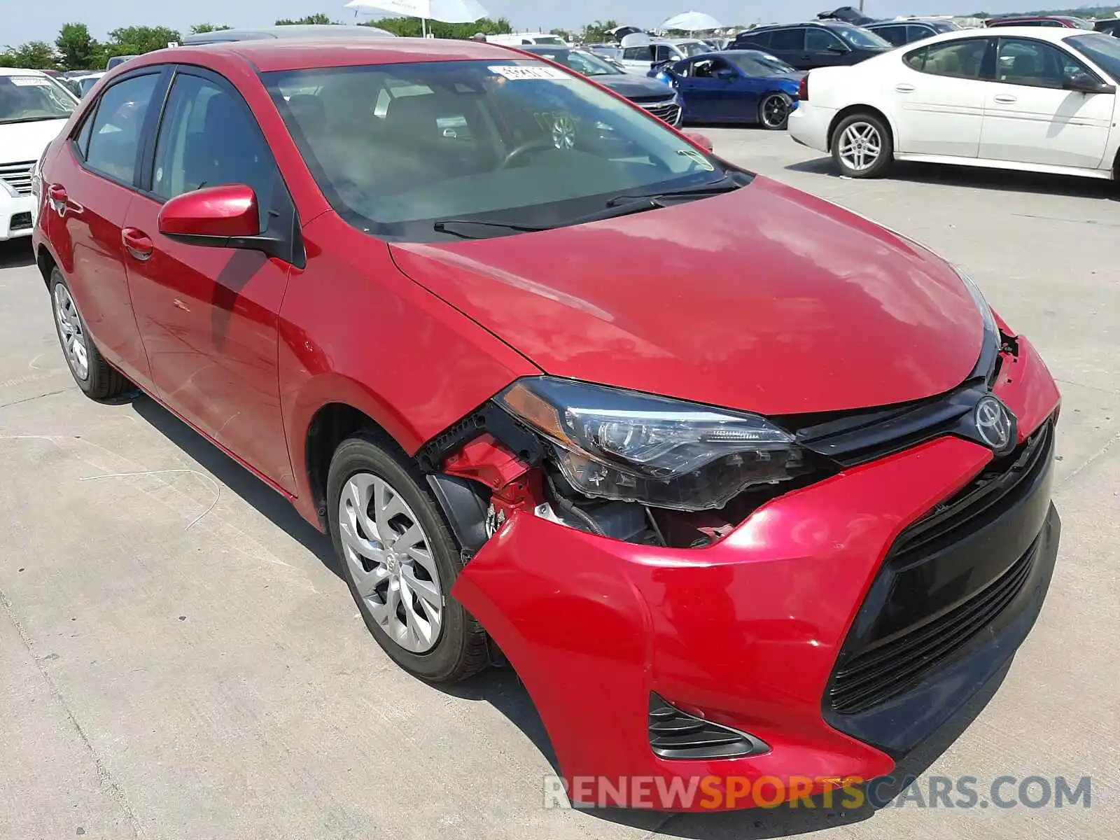 1 Photograph of a damaged car 5YFBURHE9KP909834 TOYOTA COROLLA 2019