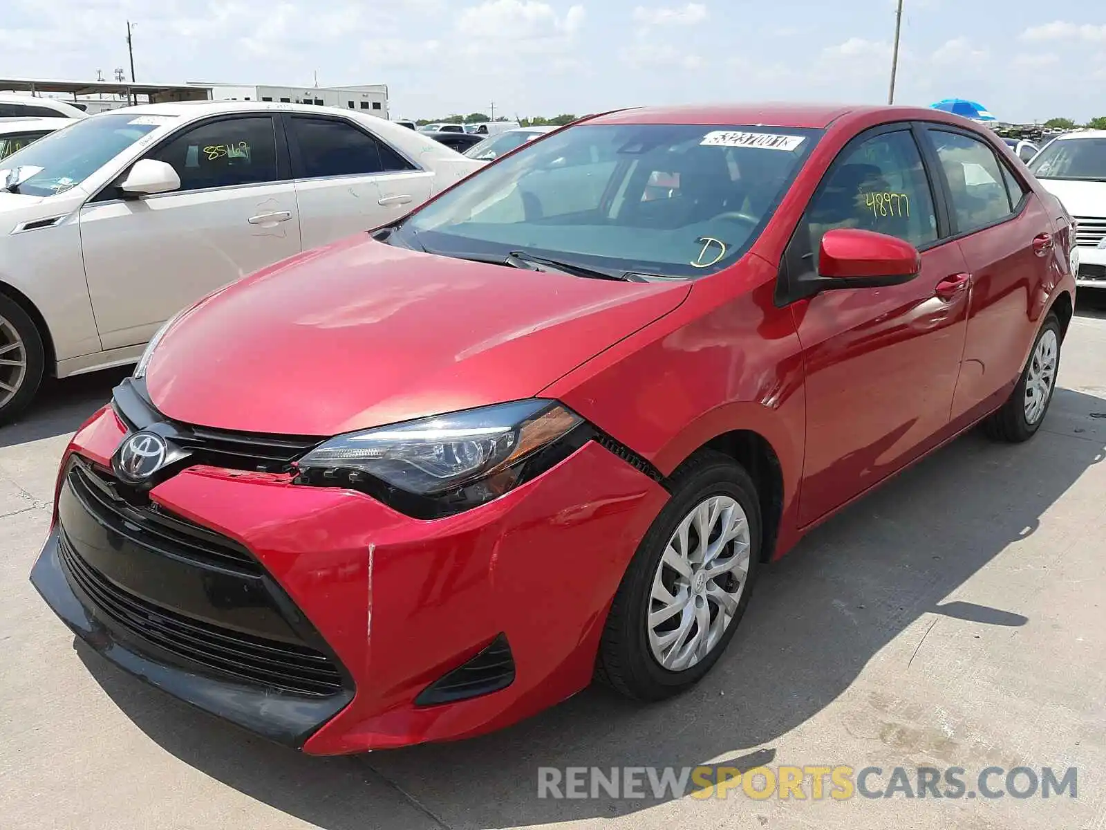 2 Photograph of a damaged car 5YFBURHE9KP909834 TOYOTA COROLLA 2019