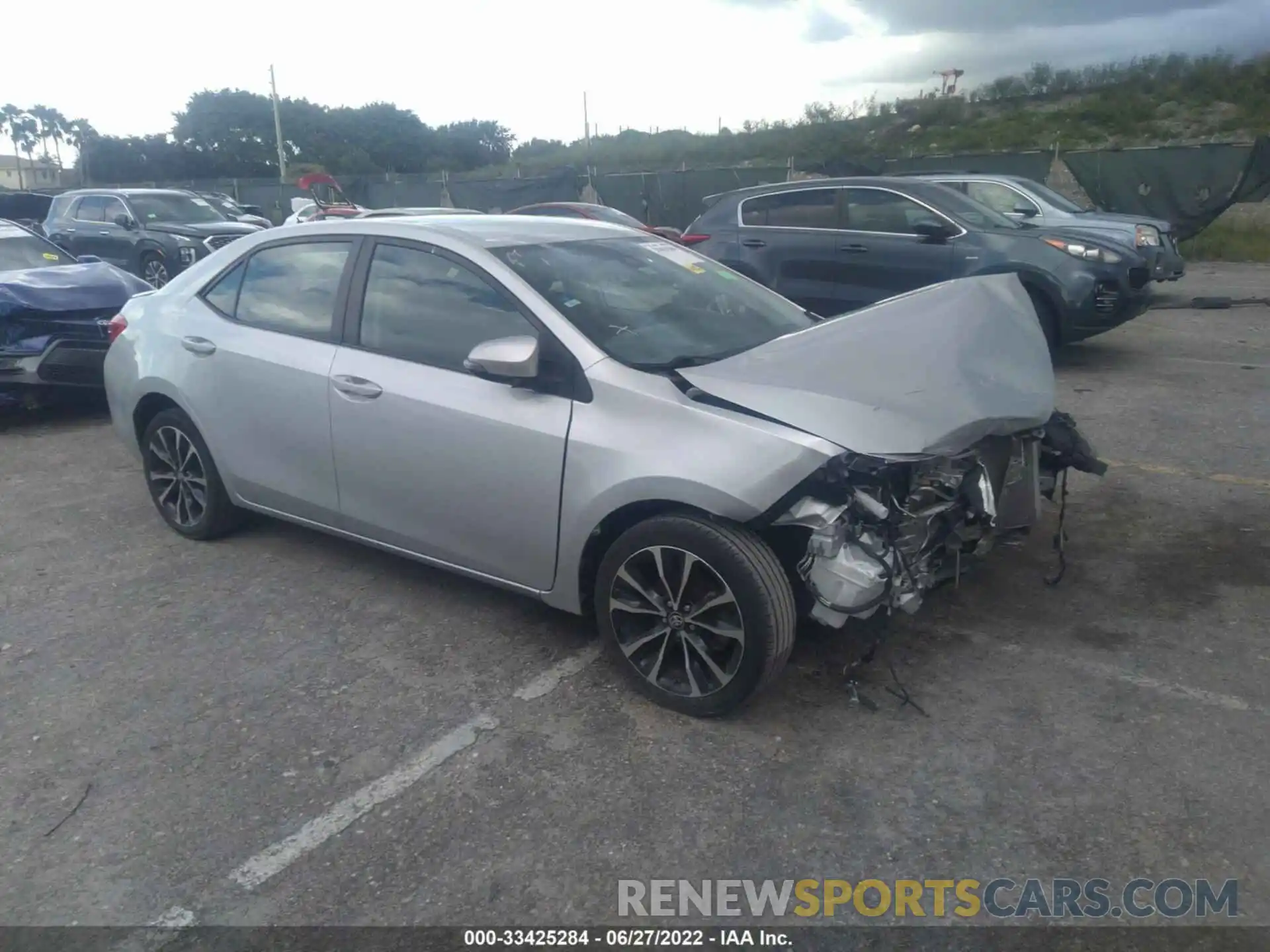 1 Photograph of a damaged car 5YFBURHE9KP910174 TOYOTA COROLLA 2019