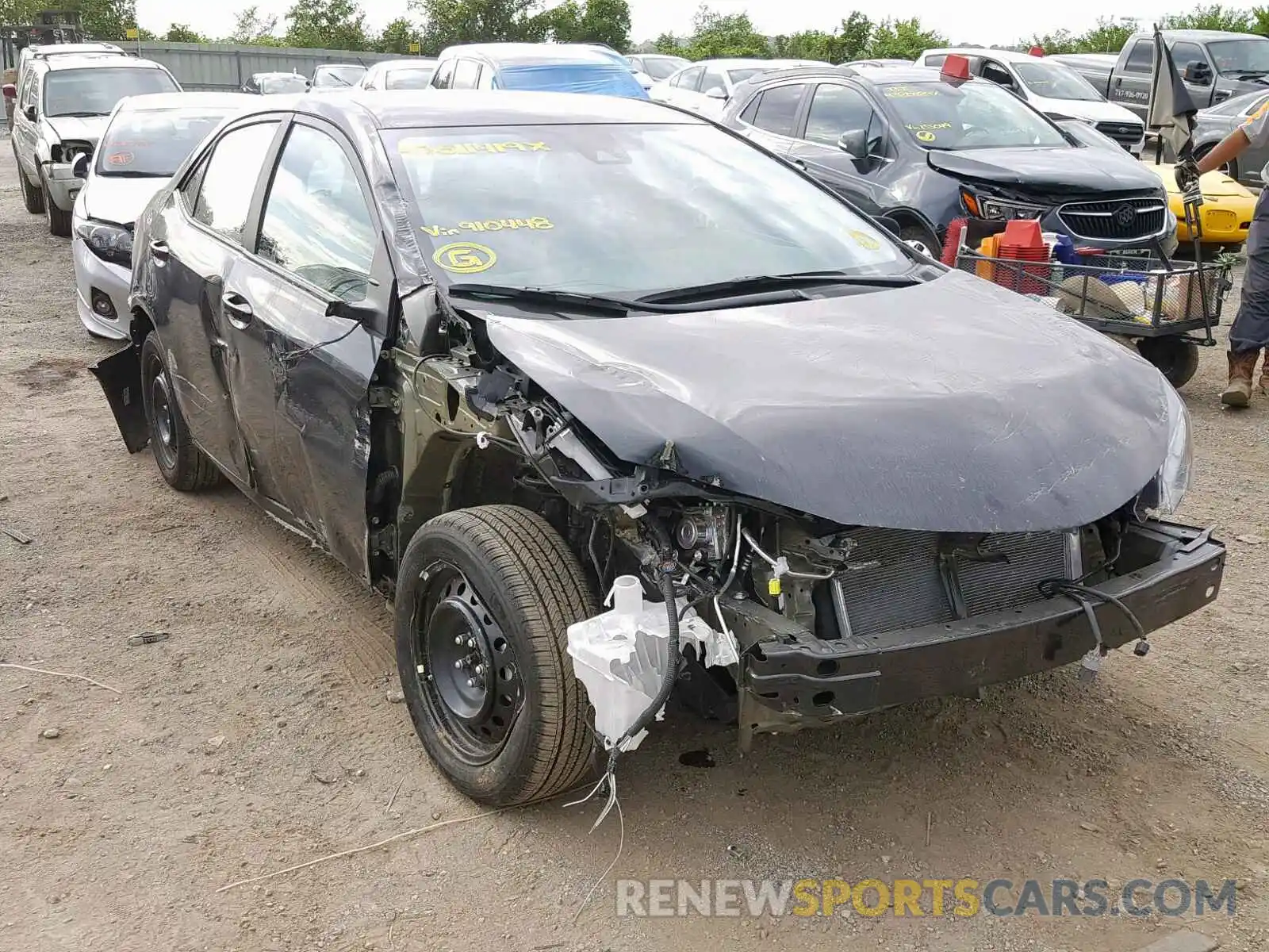 1 Photograph of a damaged car 5YFBURHE9KP910448 TOYOTA COROLLA 2019