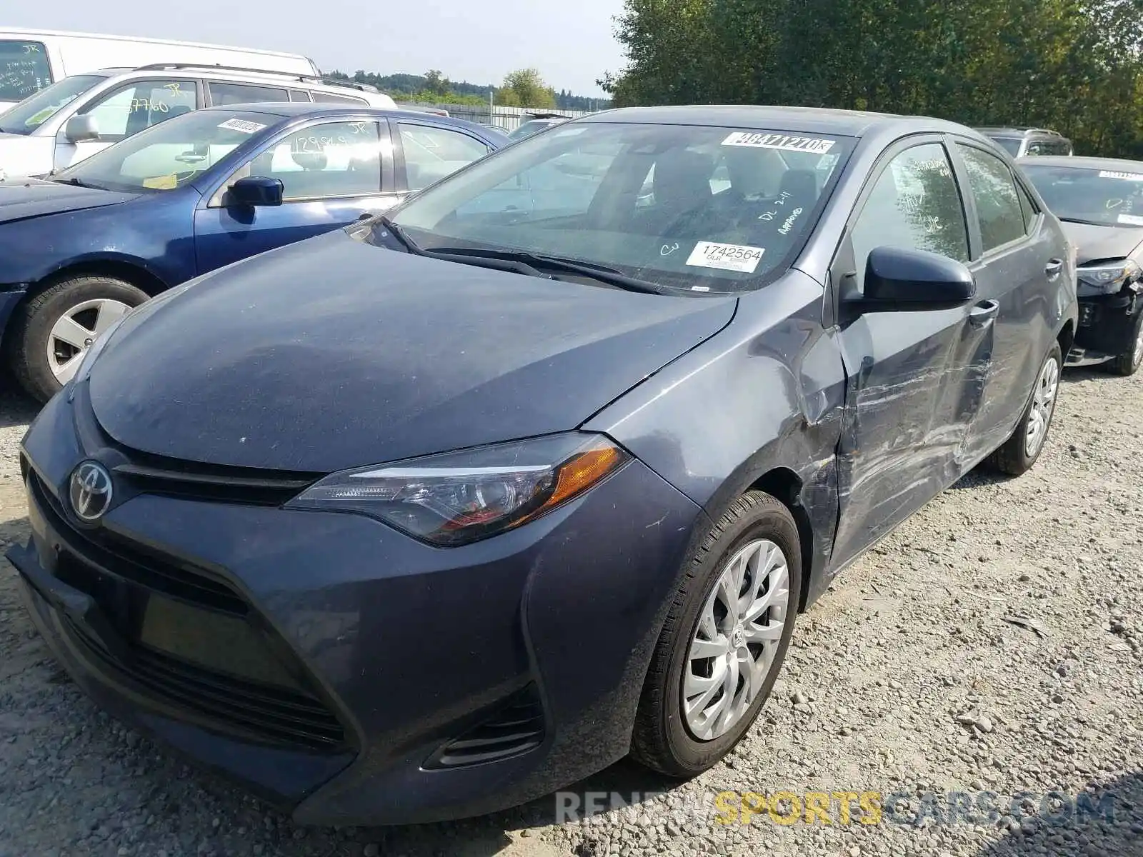 2 Photograph of a damaged car 5YFBURHE9KP910580 TOYOTA COROLLA 2019