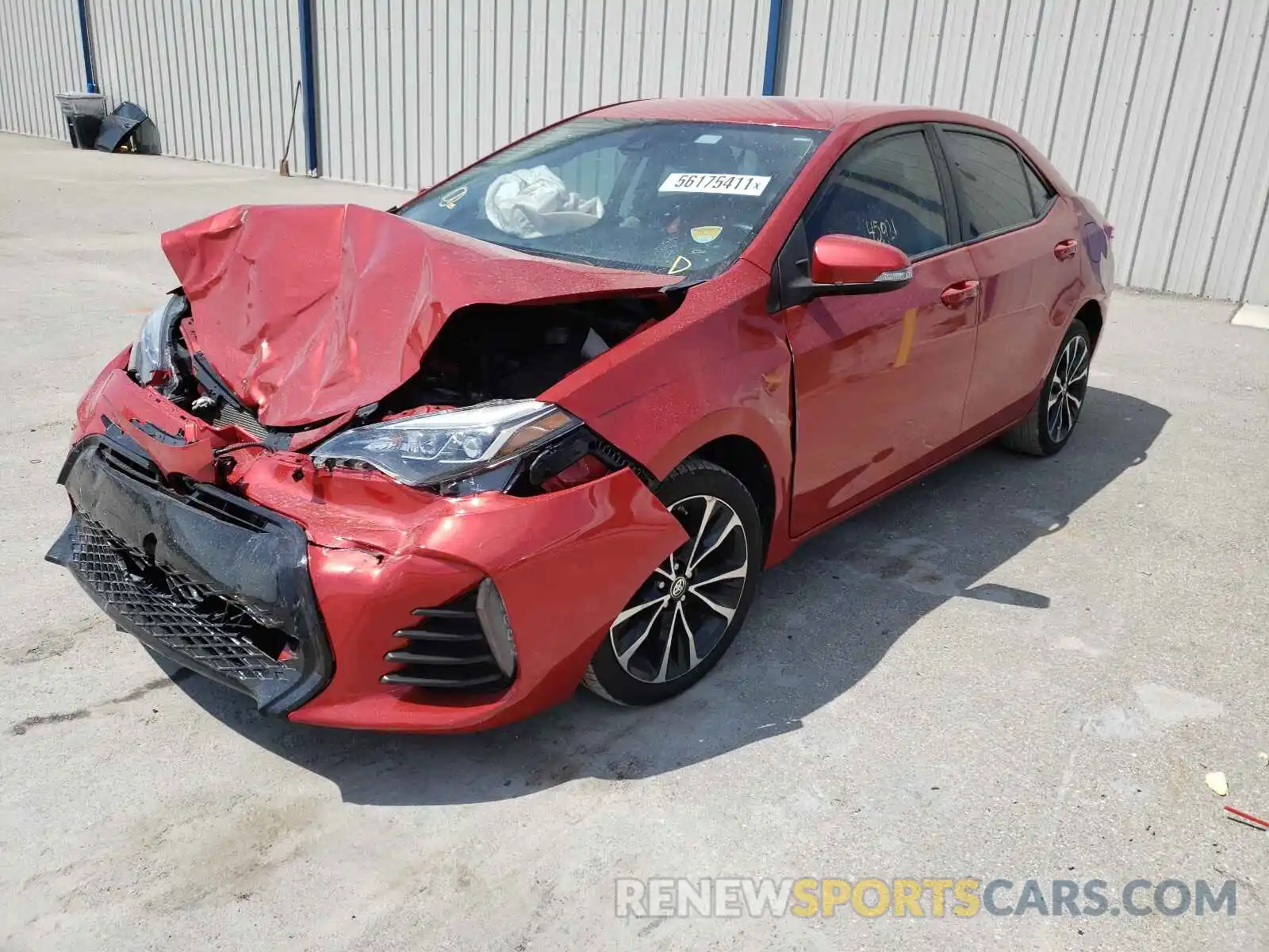 2 Photograph of a damaged car 5YFBURHE9KP910689 TOYOTA COROLLA 2019