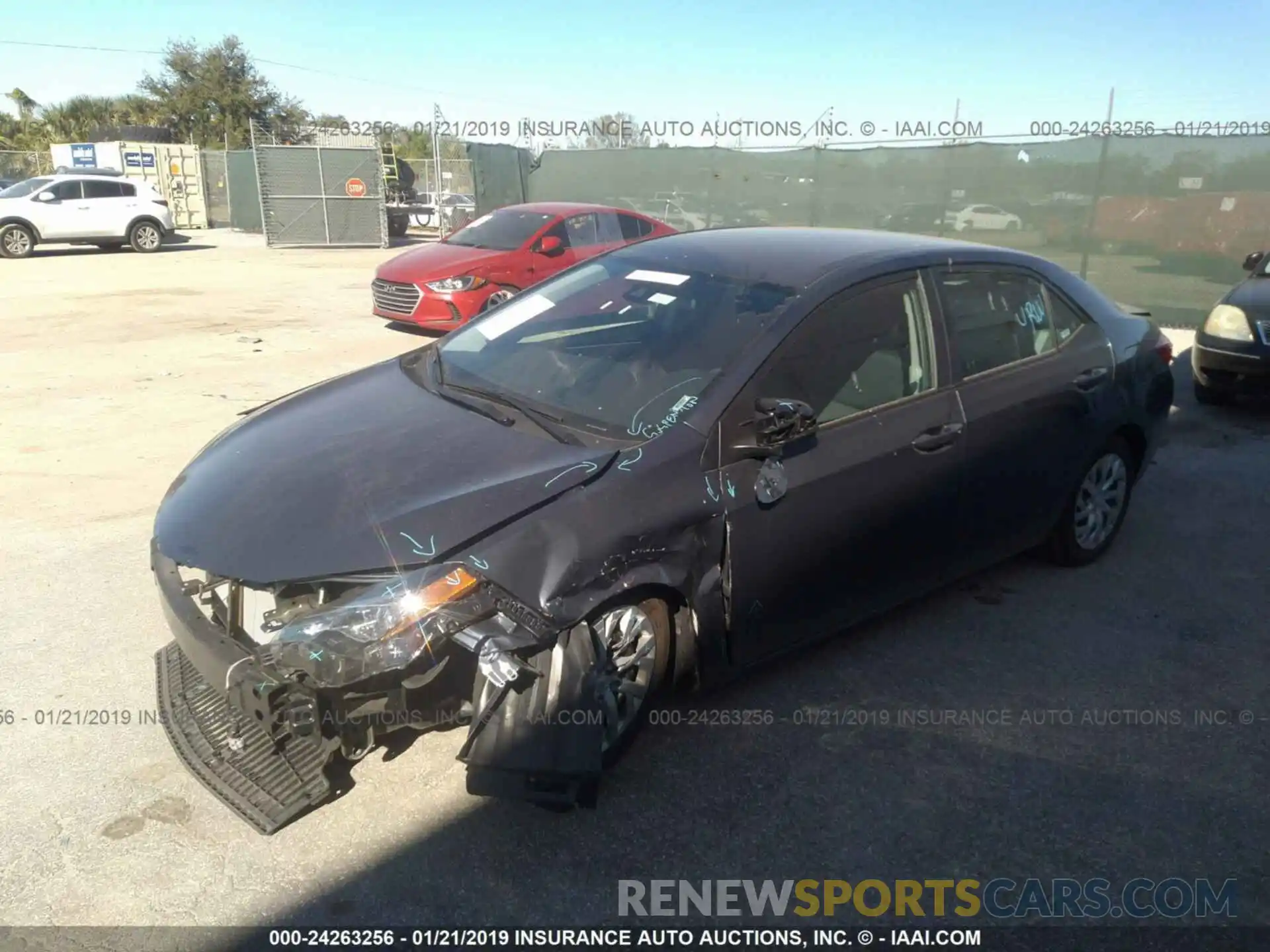 2 Photograph of a damaged car 5YFBURHE9KP911096 TOYOTA COROLLA 2019