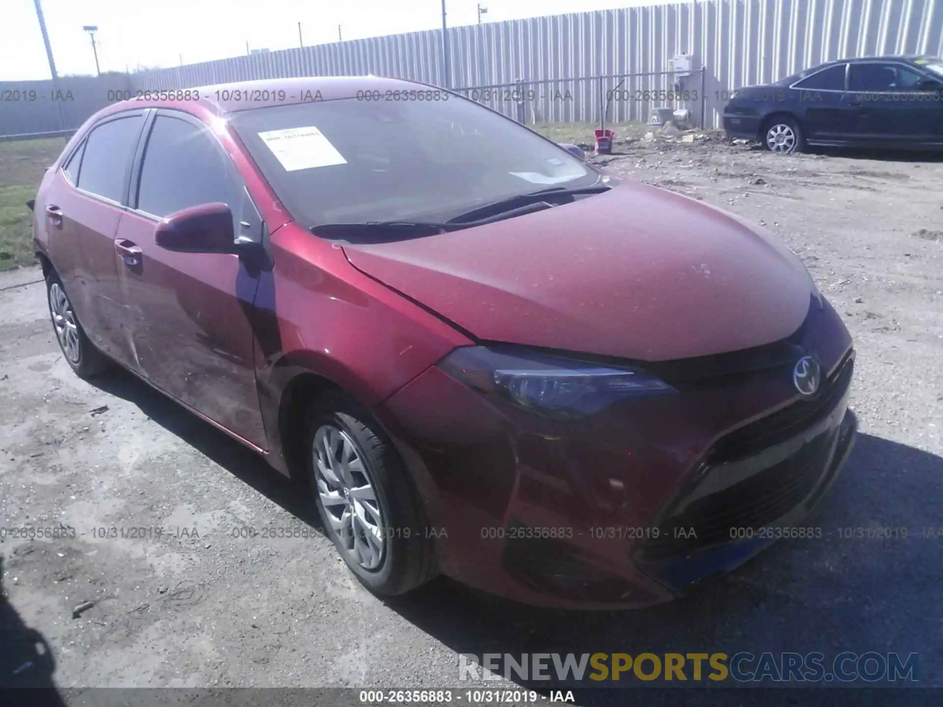 1 Photograph of a damaged car 5YFBURHE9KP911437 TOYOTA COROLLA 2019