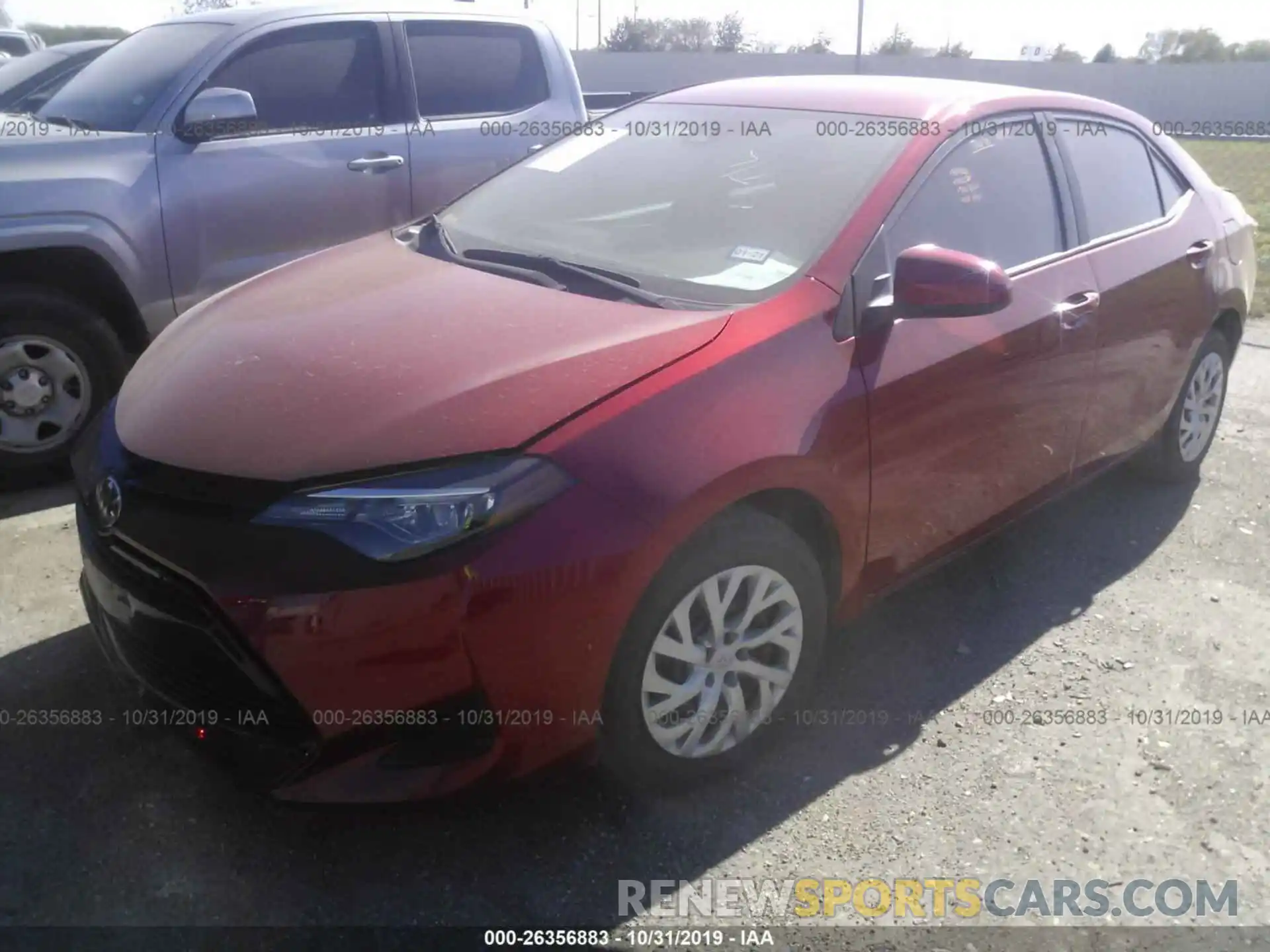 2 Photograph of a damaged car 5YFBURHE9KP911437 TOYOTA COROLLA 2019